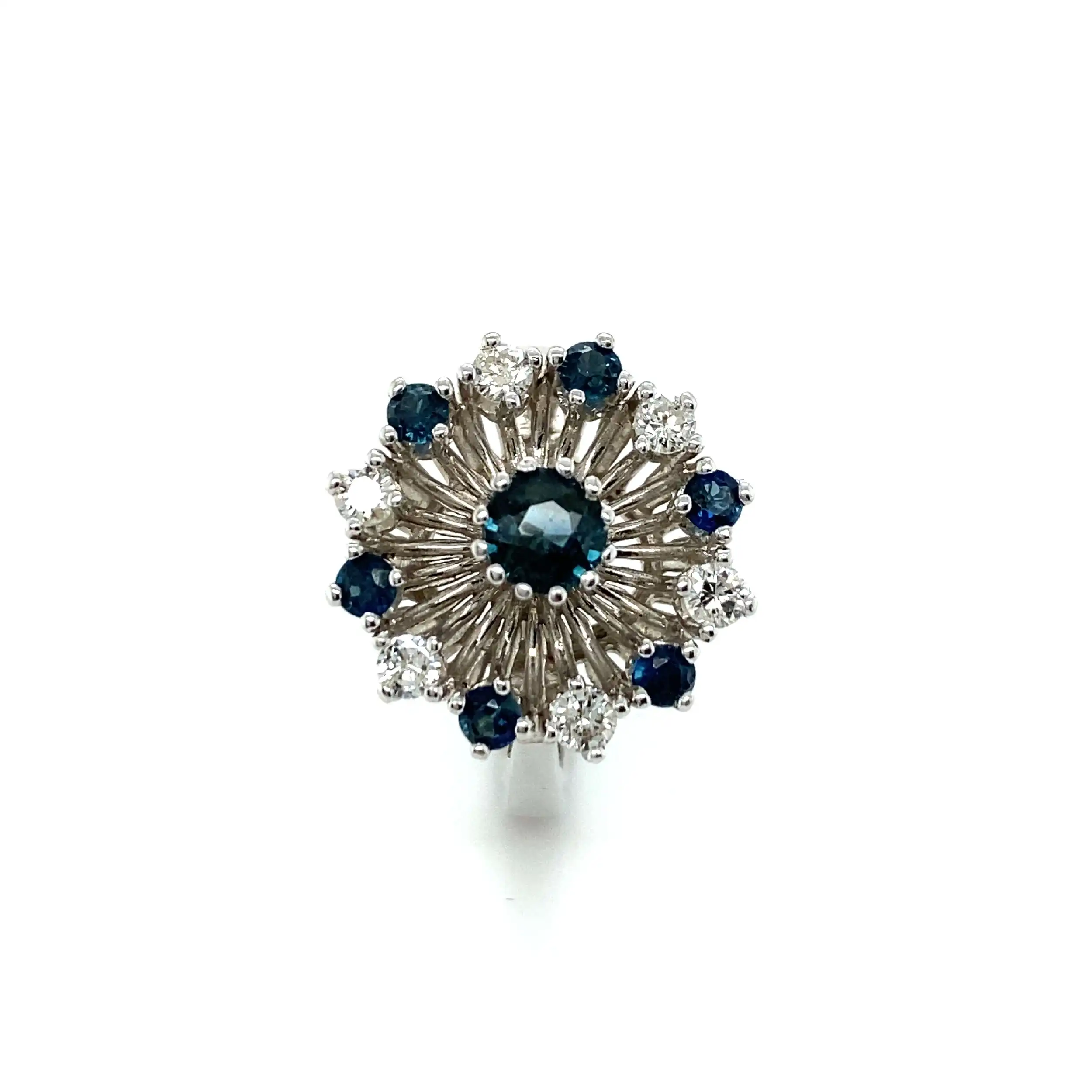 Ring Weißgold mit Saphiren und Brillanten Ring Weißgold mit Saphiren und Brillanten