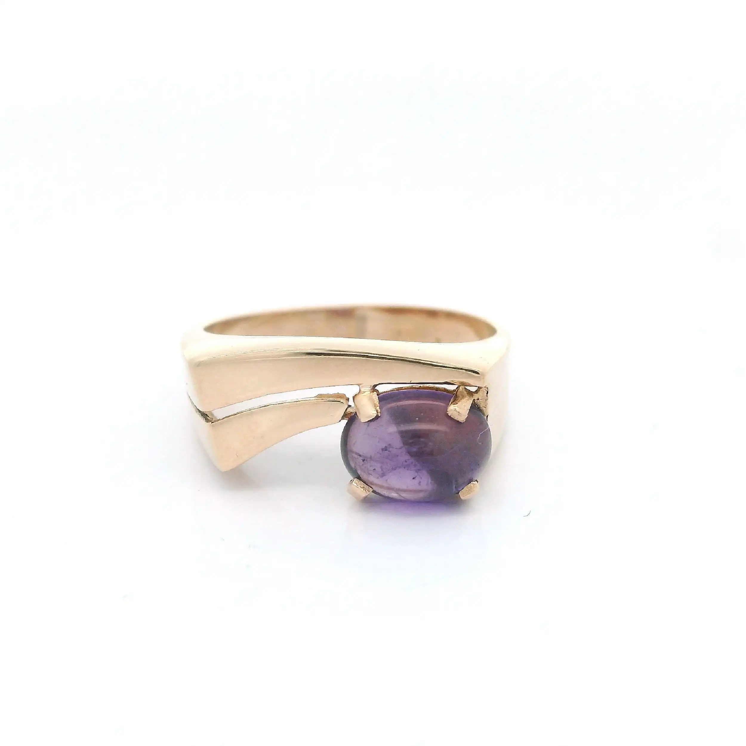 Ring Roségold mit lila Cabochon
