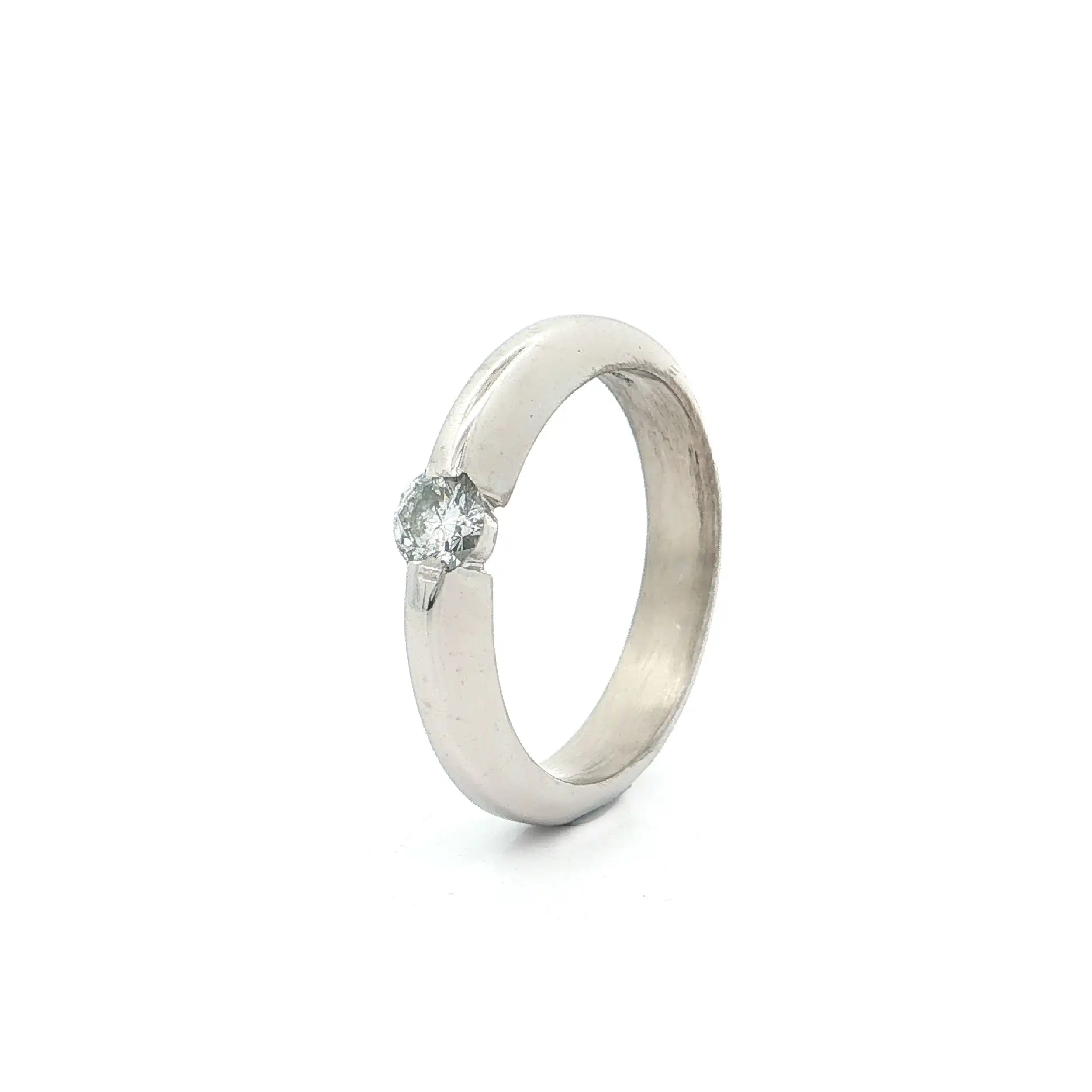 Solitärring Weißgold mit Brillant, graviert mit 0,25ct Solitärring Weißgold mit Brillant, graviert mit 0,25ct