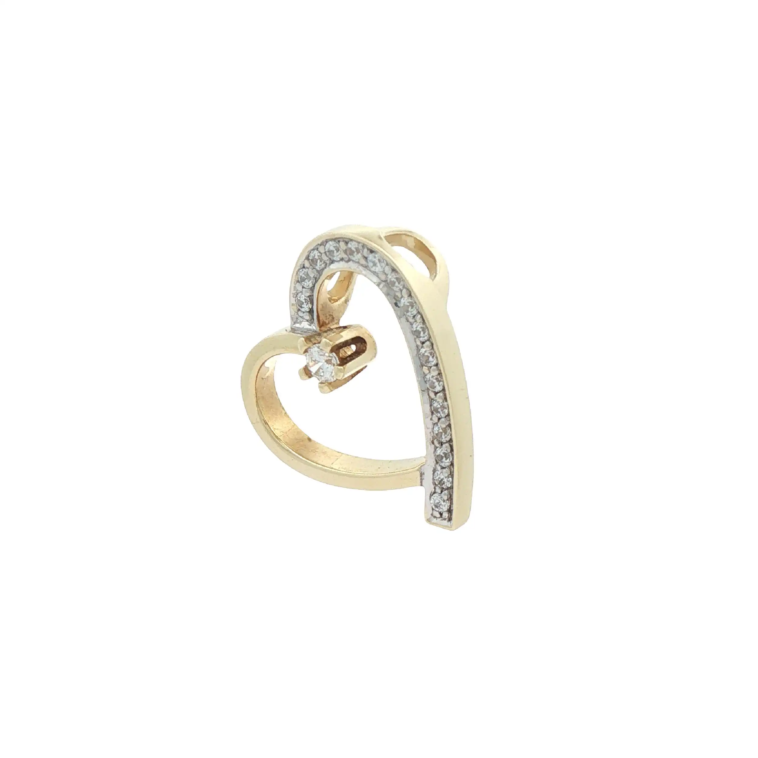 Anhänger Gelbgold Herz mit Zirkonia Anhänger Gelbgold Herz mit Zirkonia