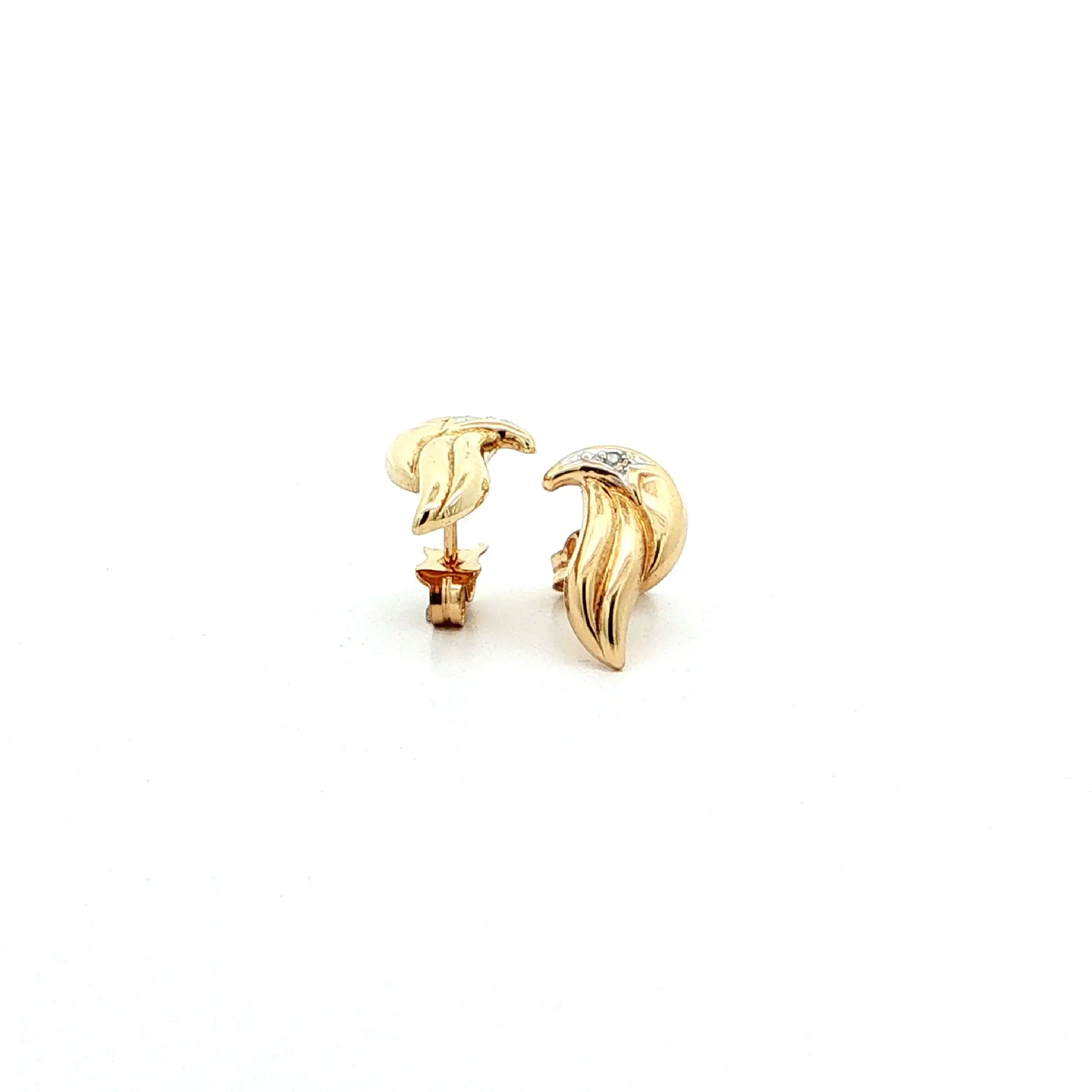 Ohrstecker Bicolor mit Diamanten Ohrstecker Bicolor mit Diamanten