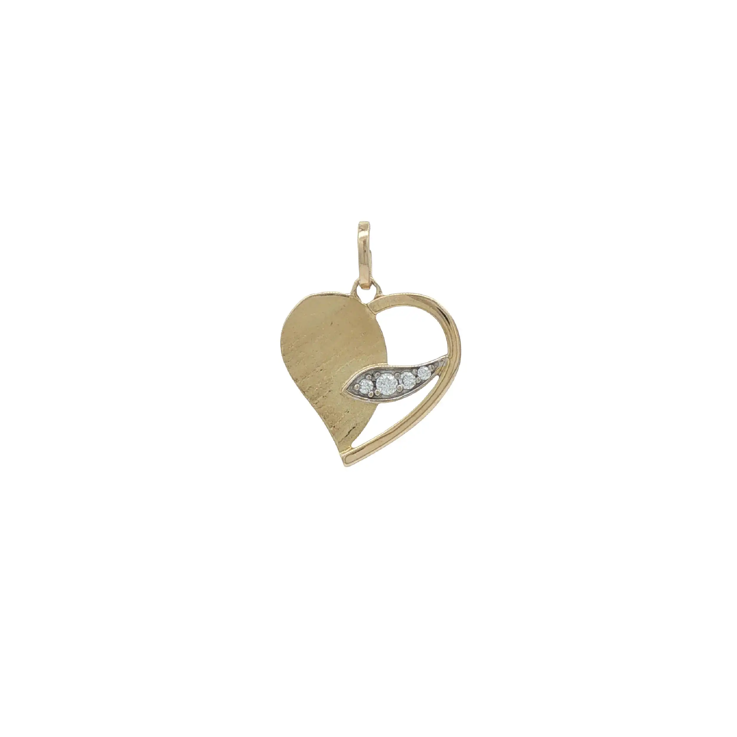 Anhänger Gelbgold Herzchen mit Zirkonia Anhänger Gelbgold Herzchen mit Zirkonia
