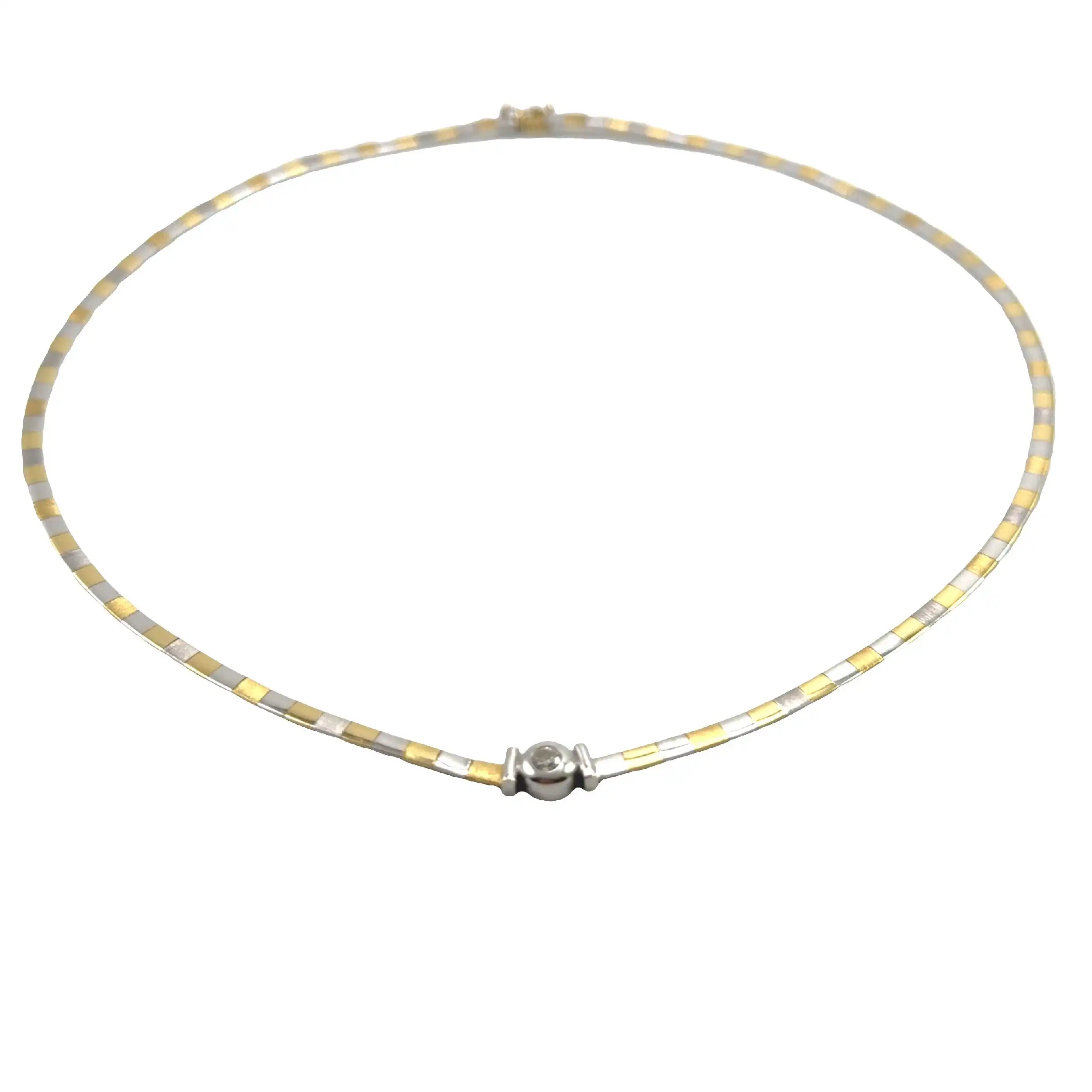 Collier Bicolor mit Brillant Collier Bicolor mit Brillant