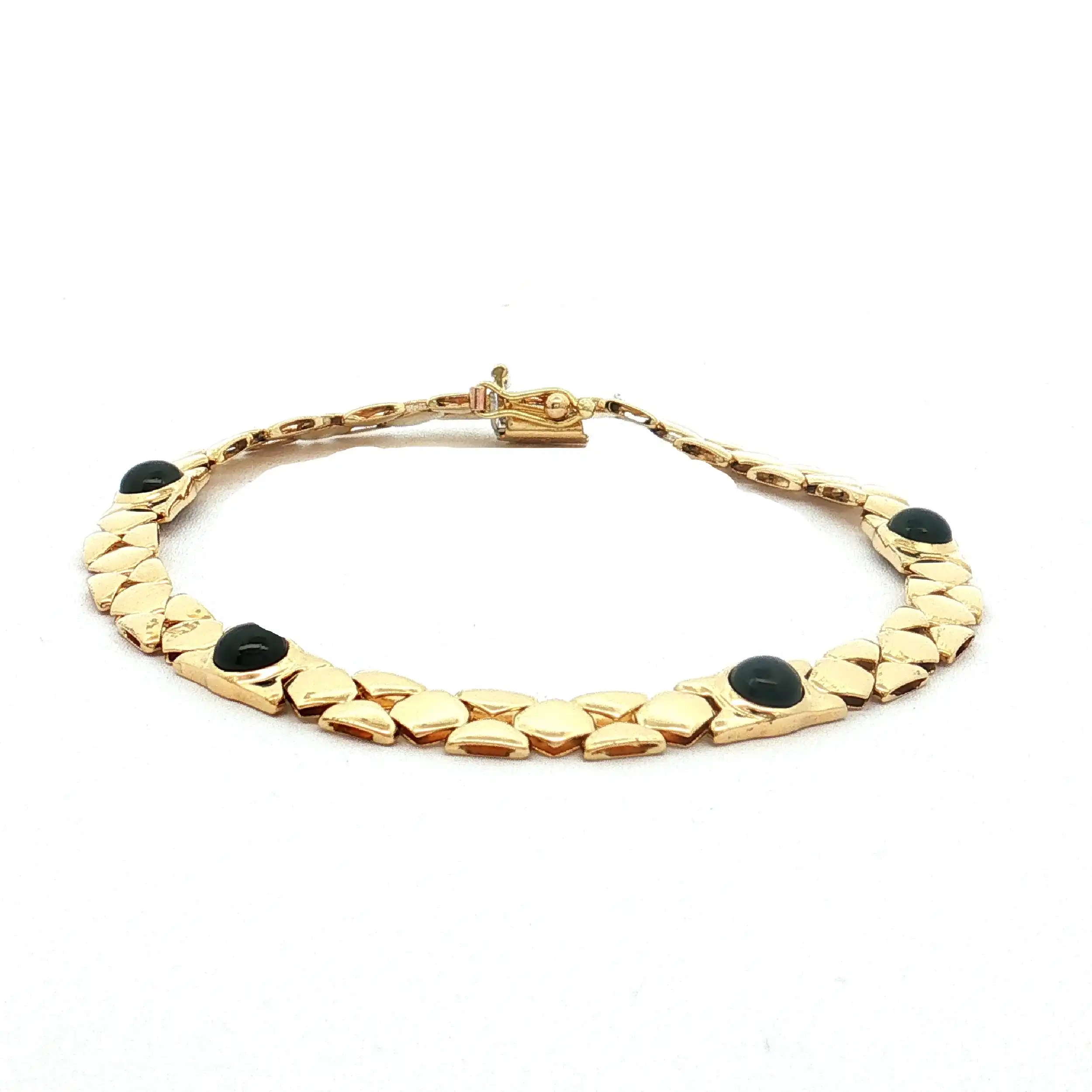 Armband Gelbgold mit Saphir Cabochon