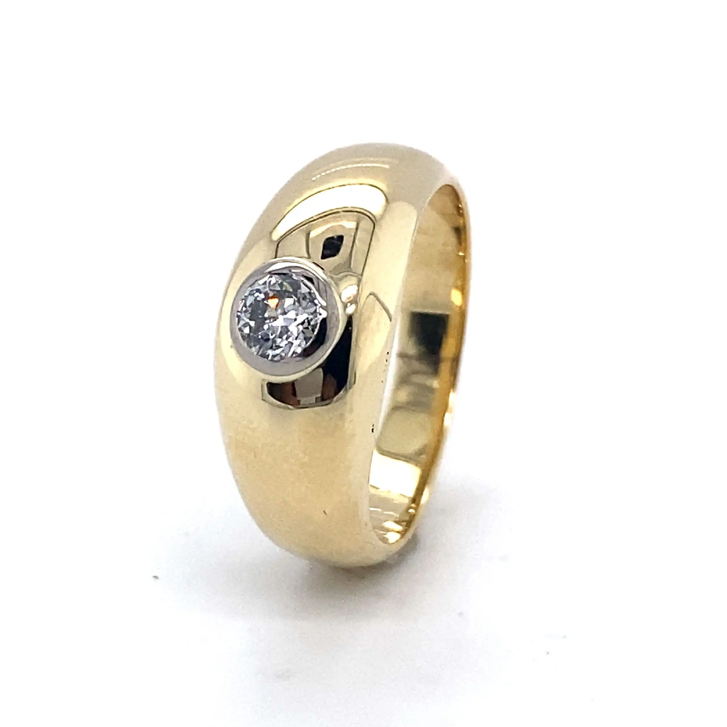 Ring Gelbgold mit Altschliffdiamant Ring Gelbgold mit Altschliffdiamant