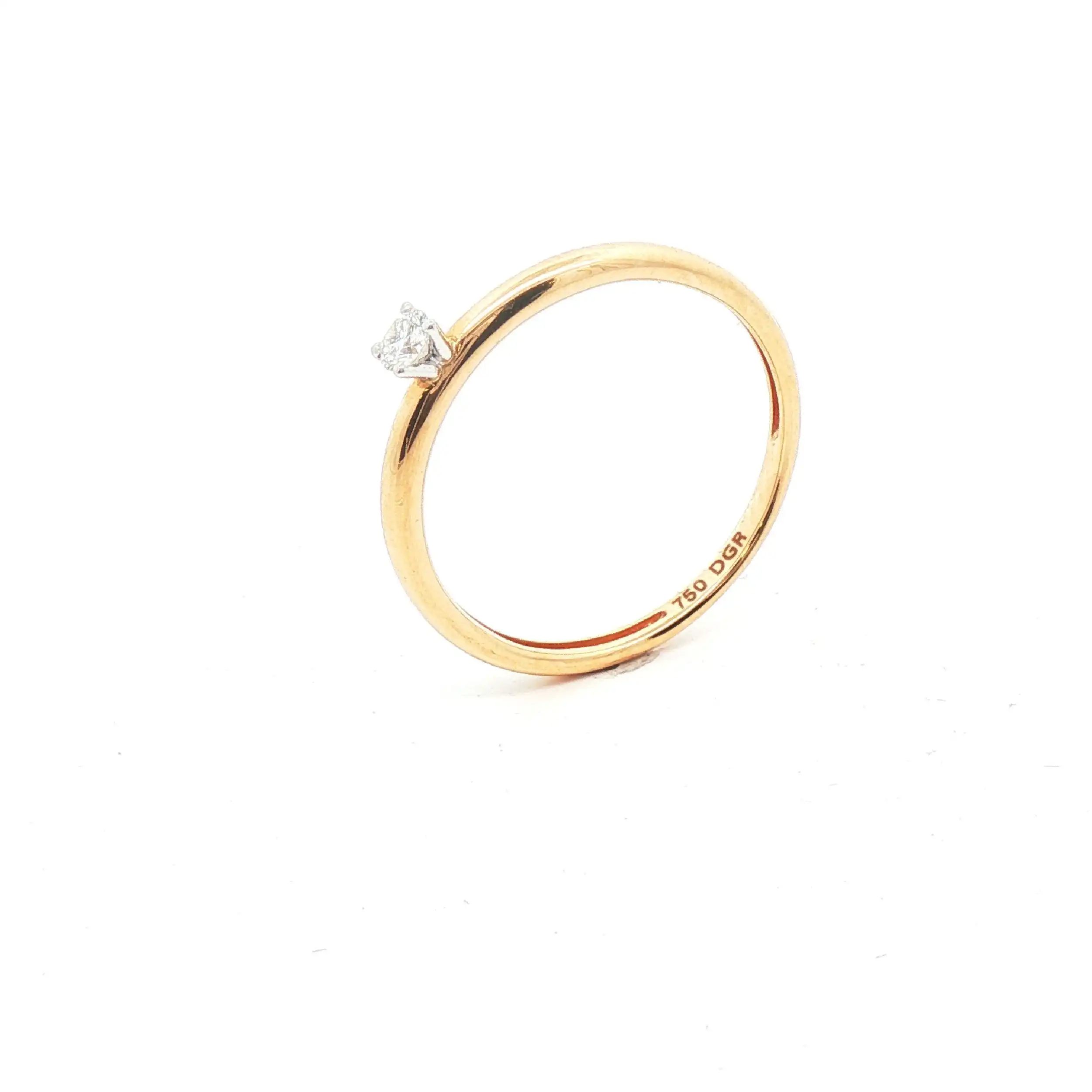 Solitärring Bicolor mit Brillant 0,09ct Solitärring Bicolor mit Brillant 0,09ct