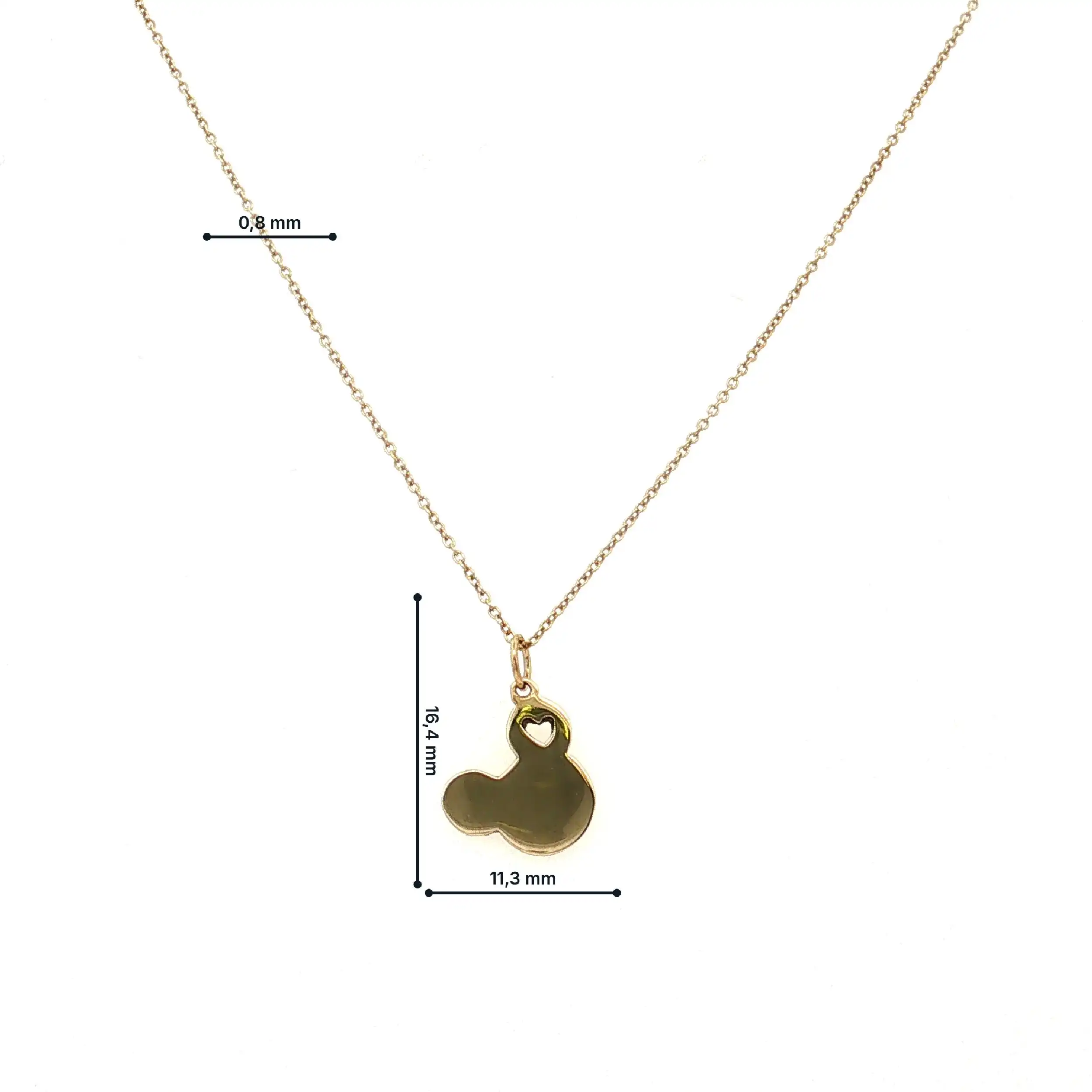 Kette mit Anhänger Gelbgold Mikey Mouse Kette mit Anhänger Gelbgold Mikey Mouse