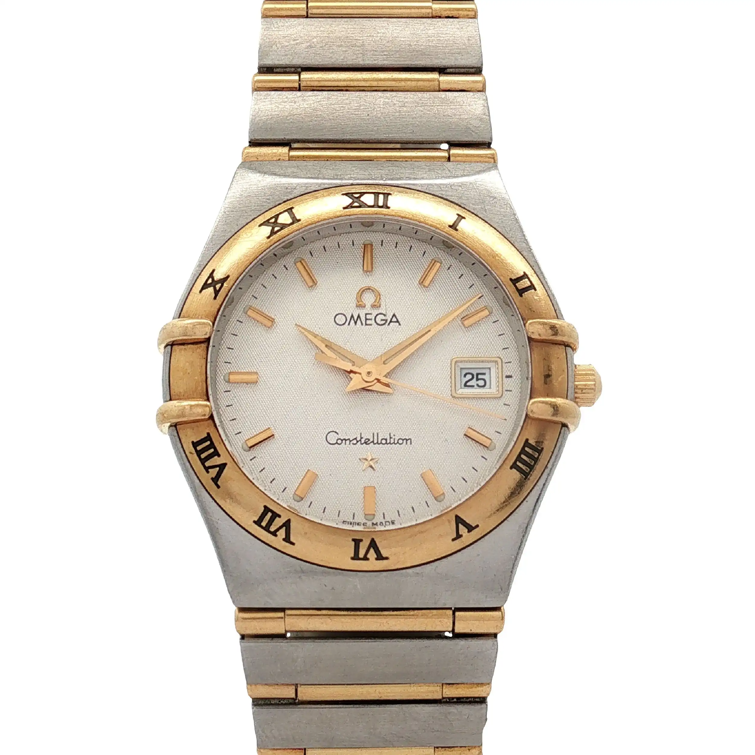 Damenuhr Omega Constellation Quarz Stahl/Gold