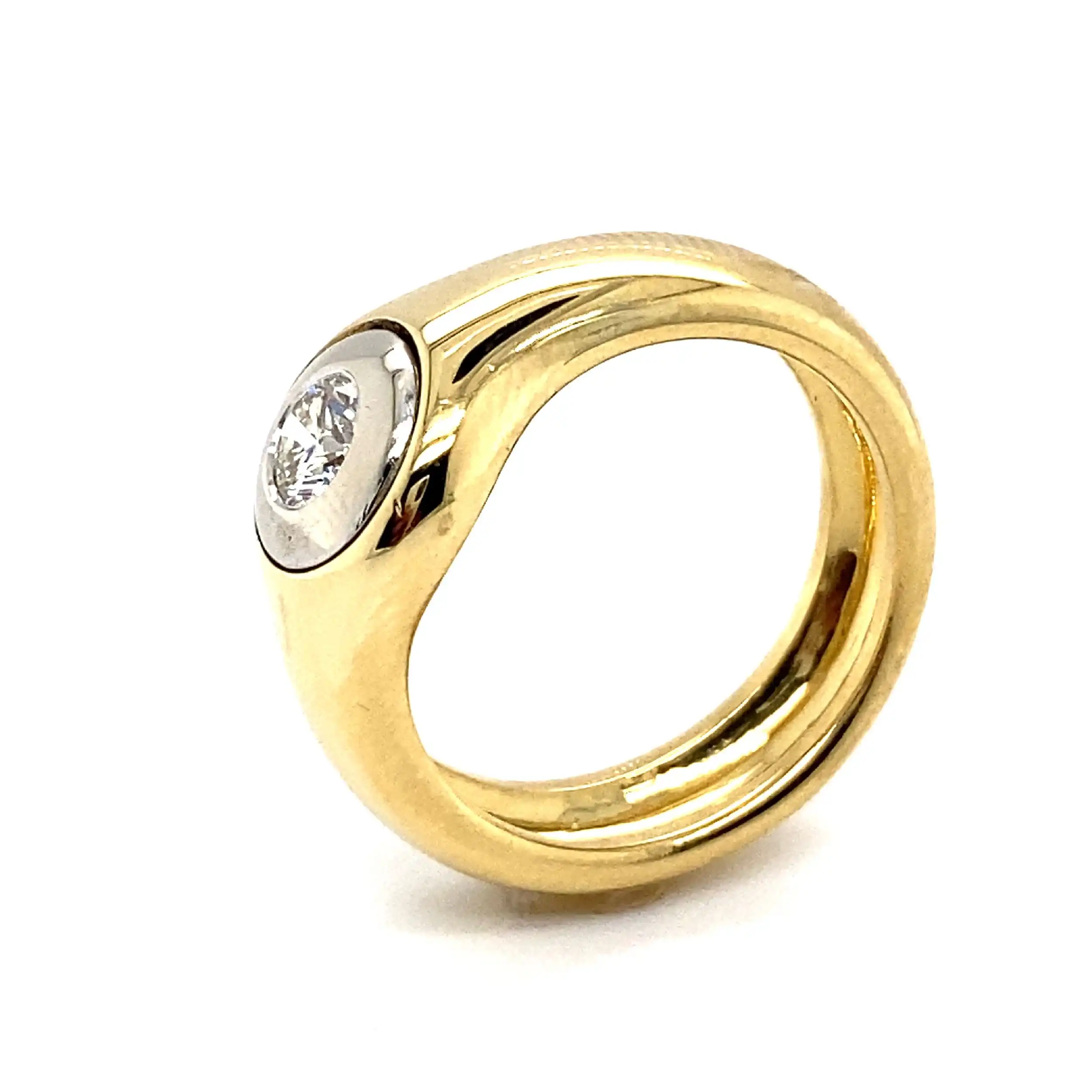 Ring Bicolor mit Brillant Ring Bicolor mit Brillant