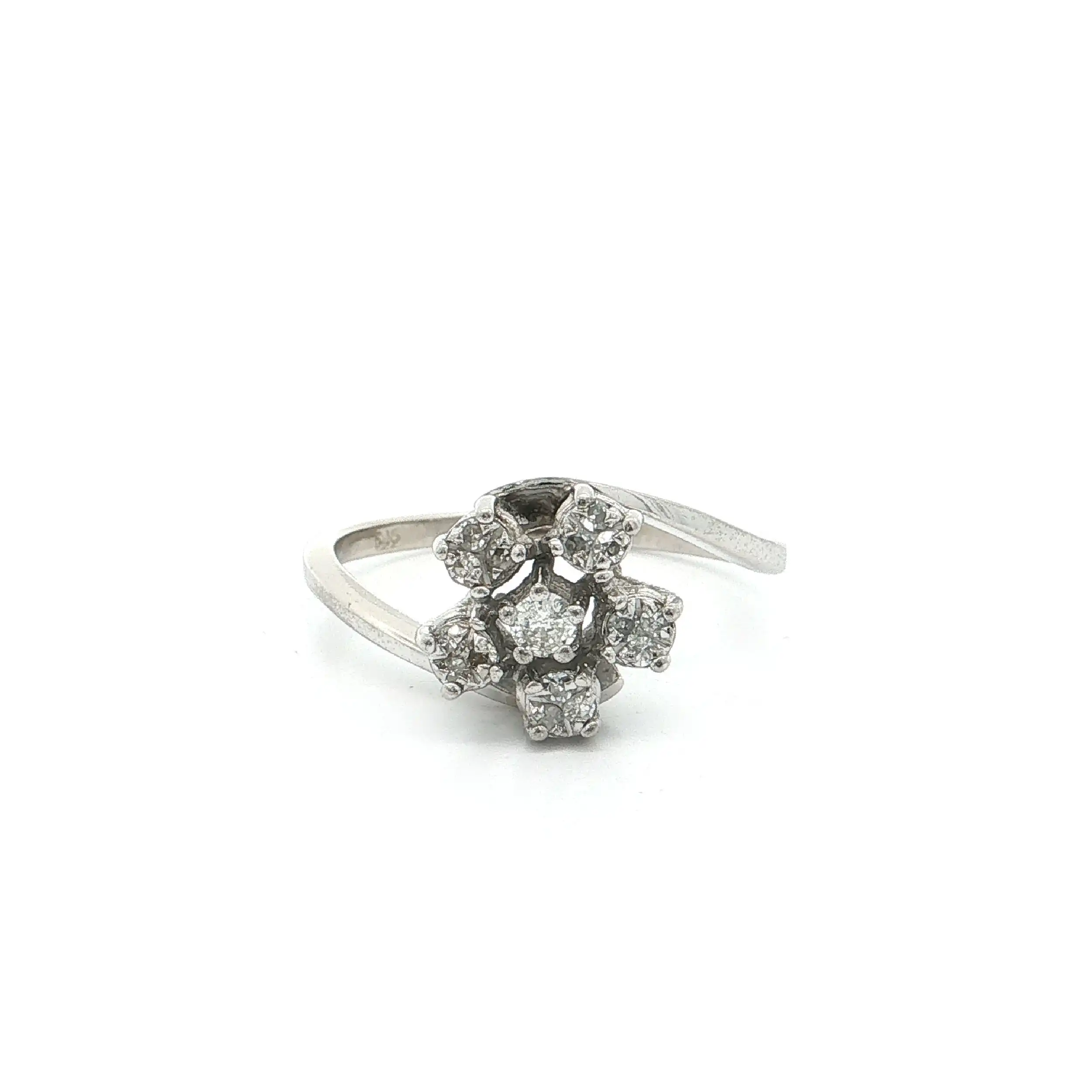 Ring Weißgold mit Brillant und Diamanten Ring Weißgold mit Brillant und Diamanten