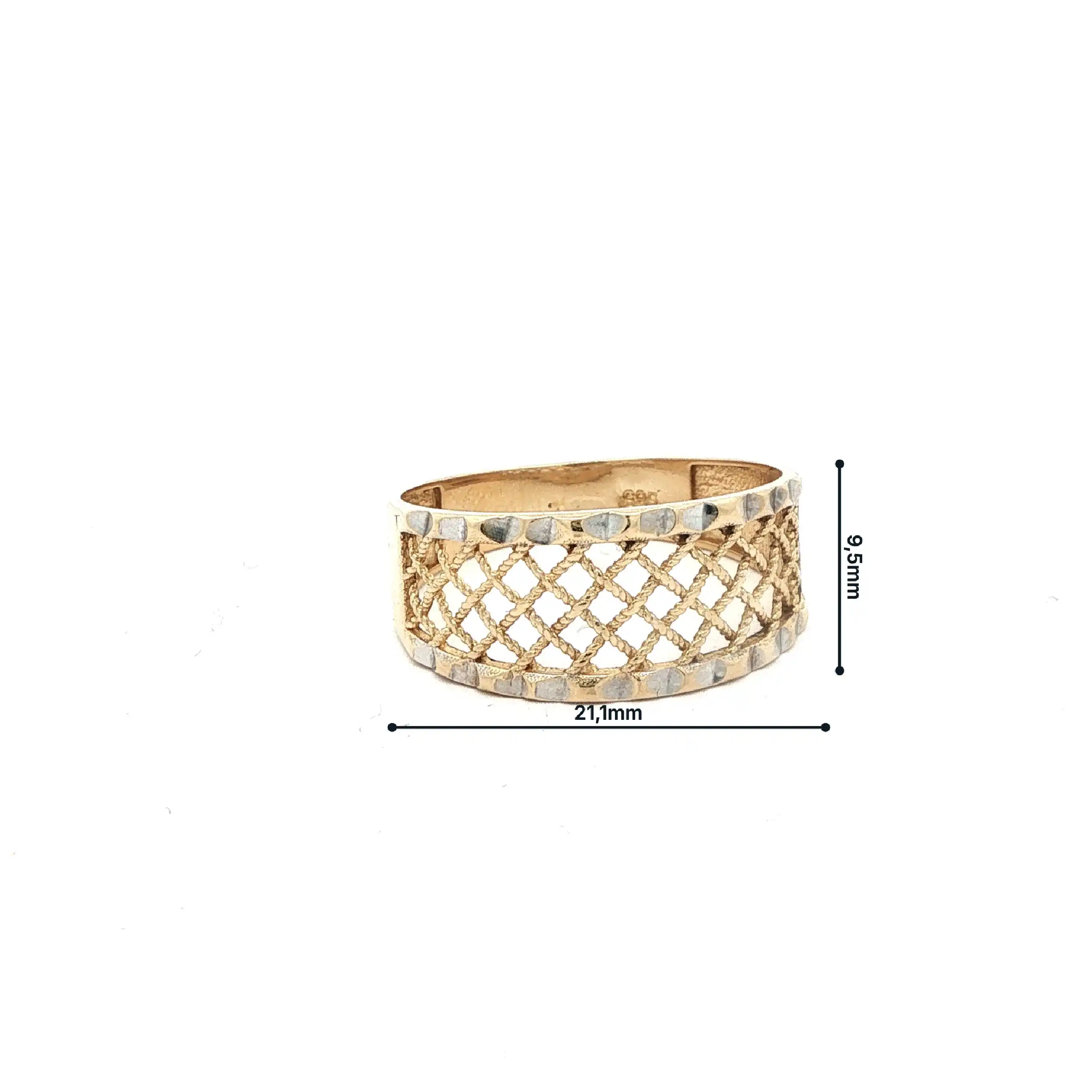 Ring Bicolor mit Gittermuster