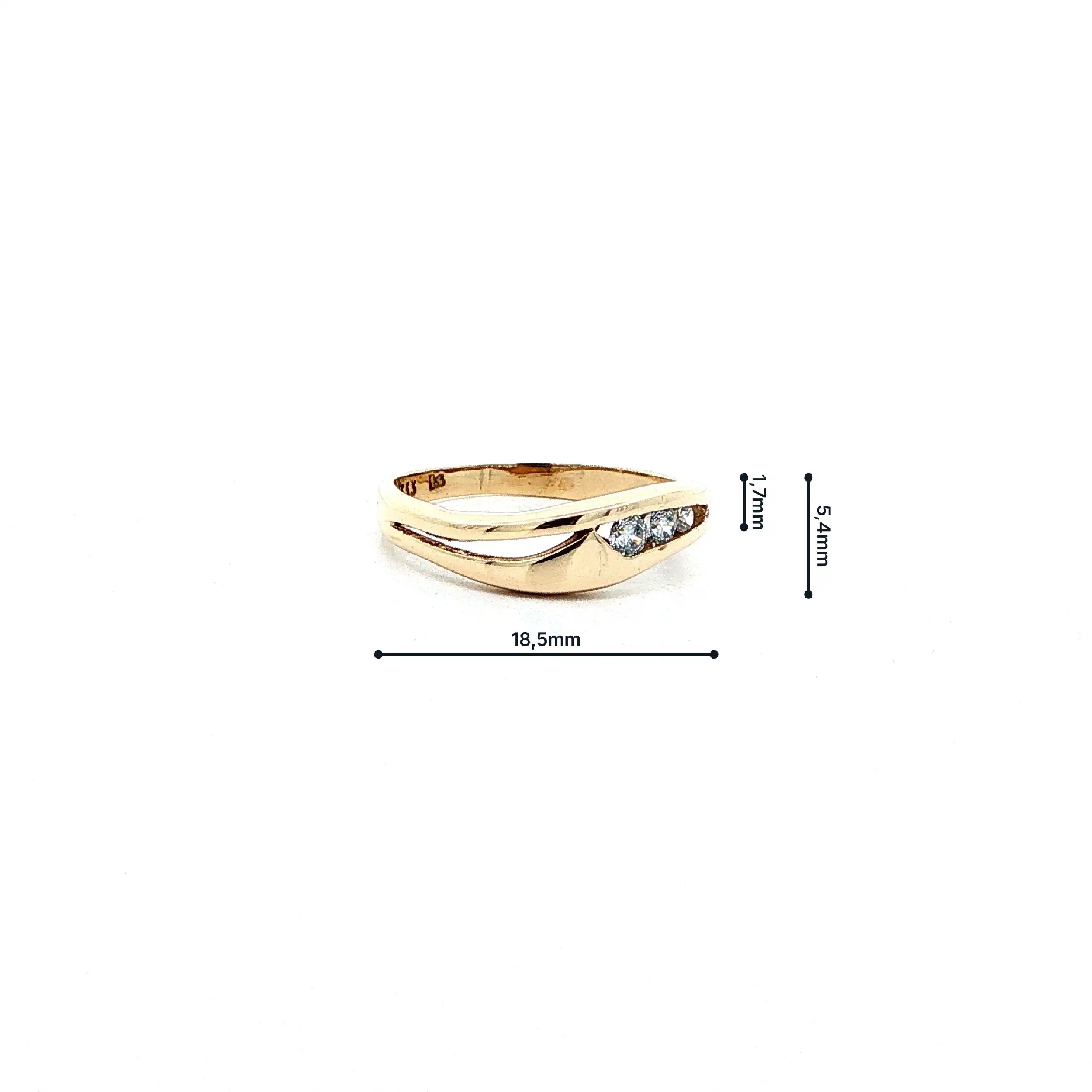 Ring Gelbgold mit Zirkonia