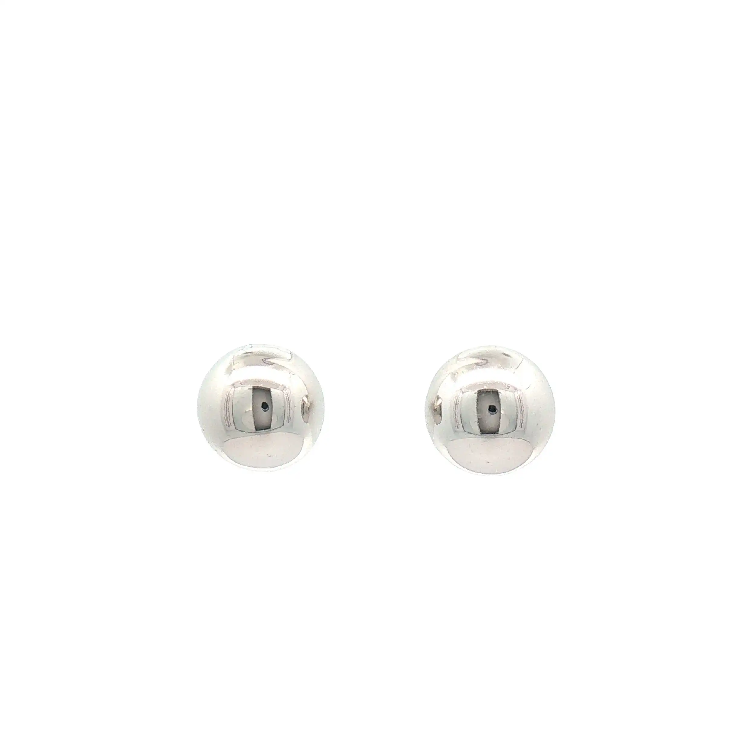 Ohrstecker Weißgold Halbkugel