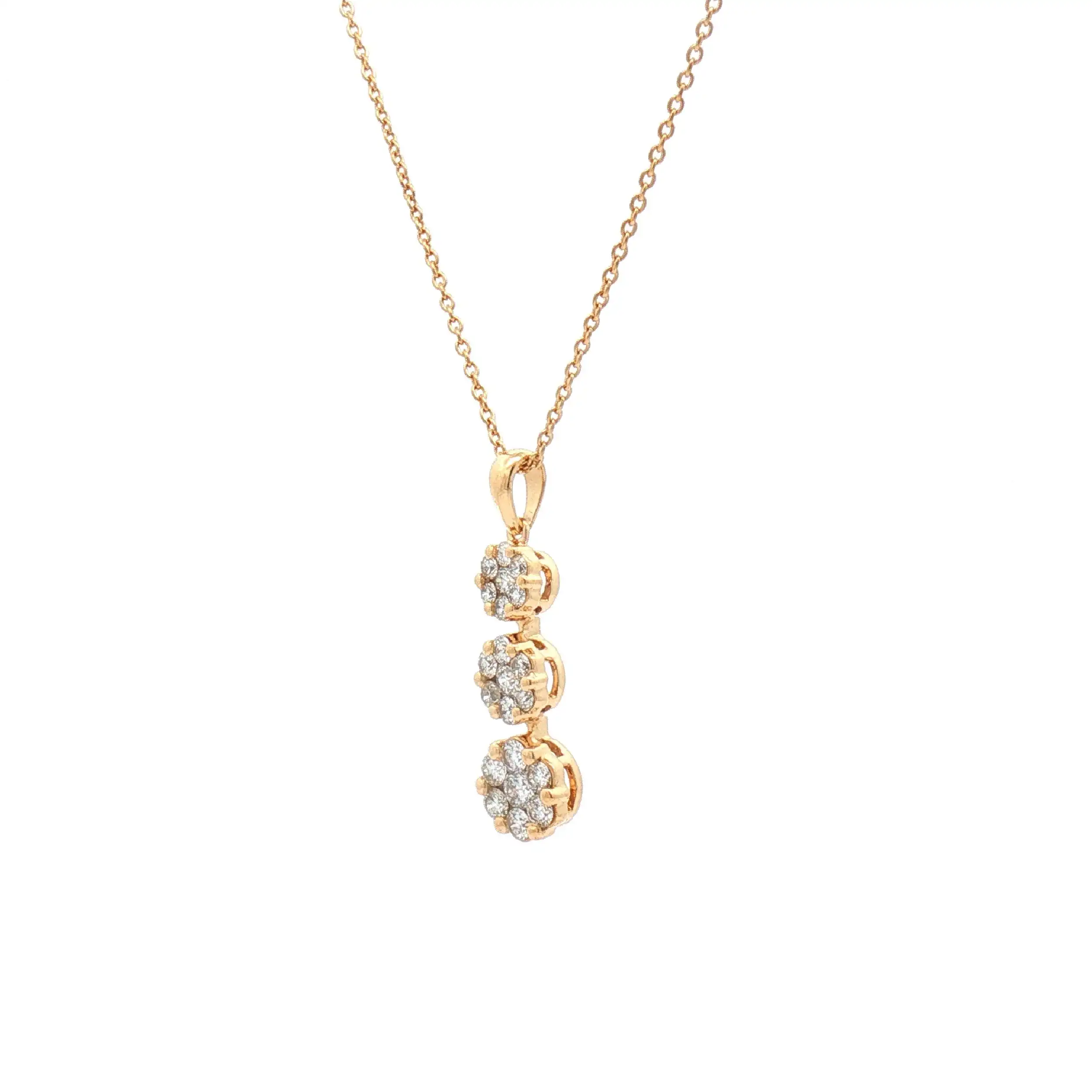 Rundankerkette Gelbgold mit Brillantanhänger Rundankerkette Gelbgold mit Brillantanhänger