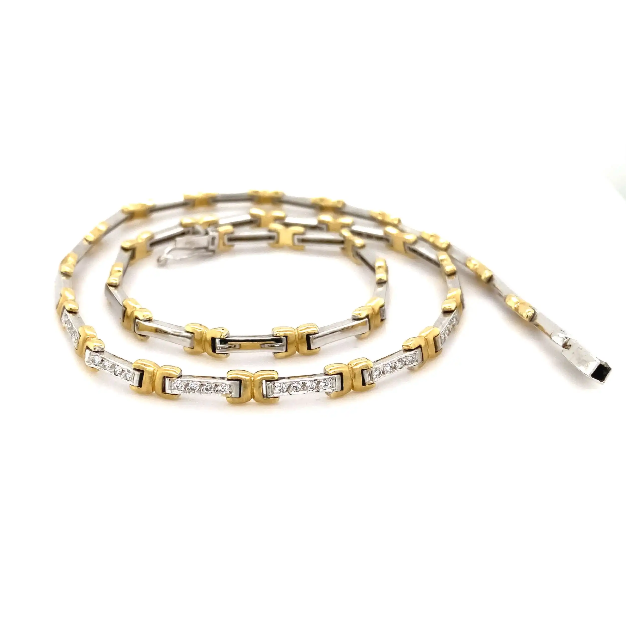 Collier Bicolor mit Zirkonia Collier Bicolor mit Zirkonia