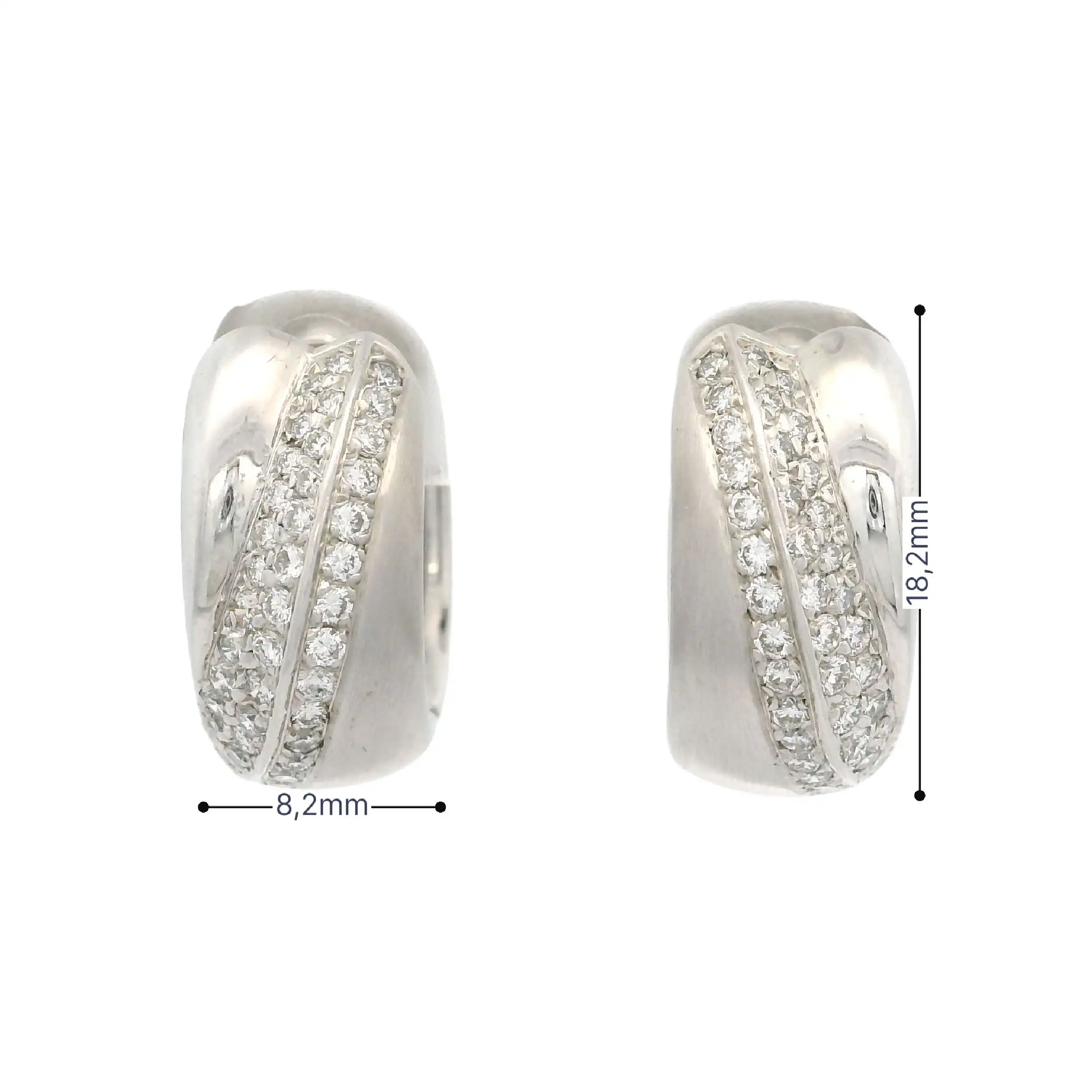 Creolen Weißgold Mit Brillanten | KR00161537