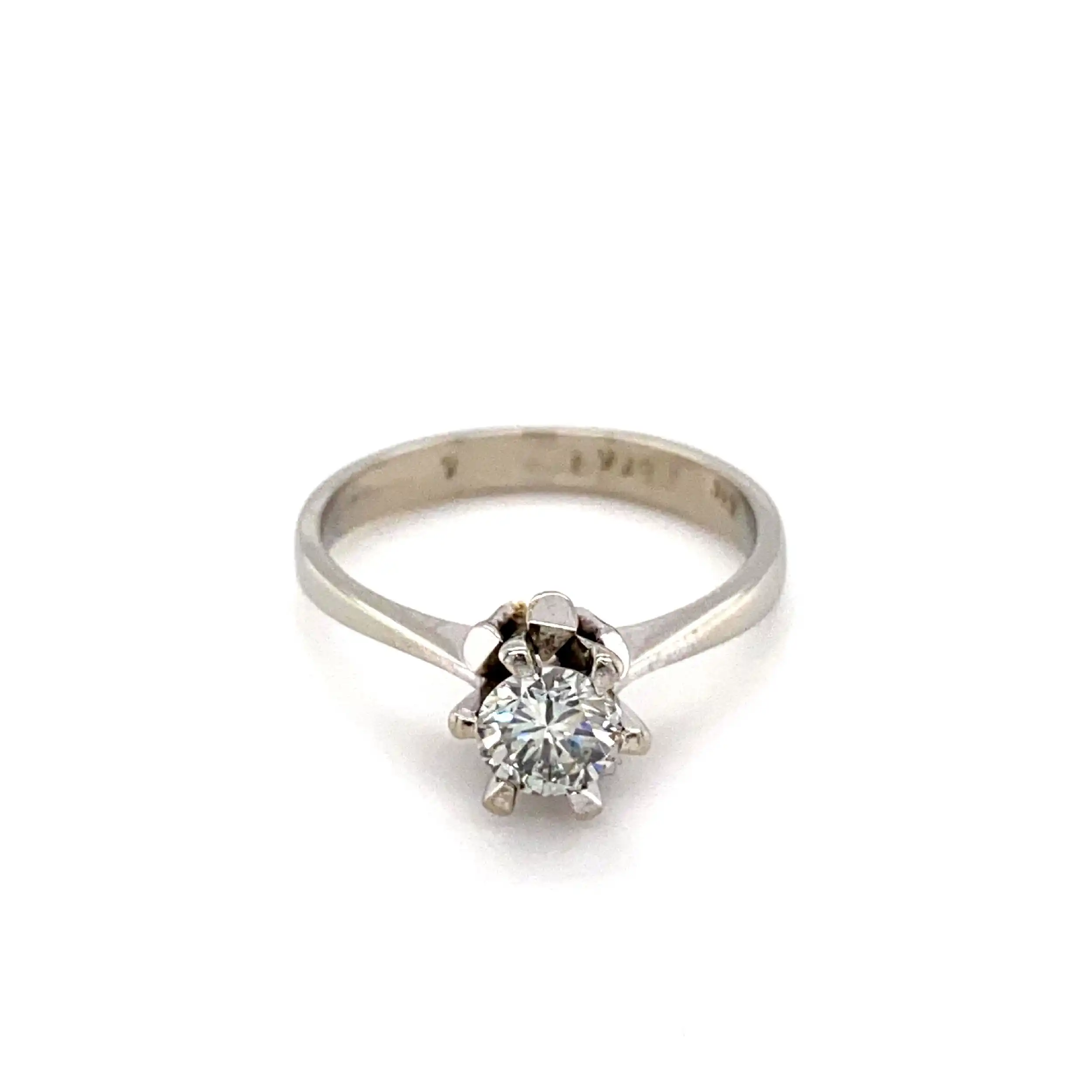 Ring Weißgold mit Brillanten, graviert 0,566ct. Ring Weißgold mit Brillanten, graviert 0,566ct.