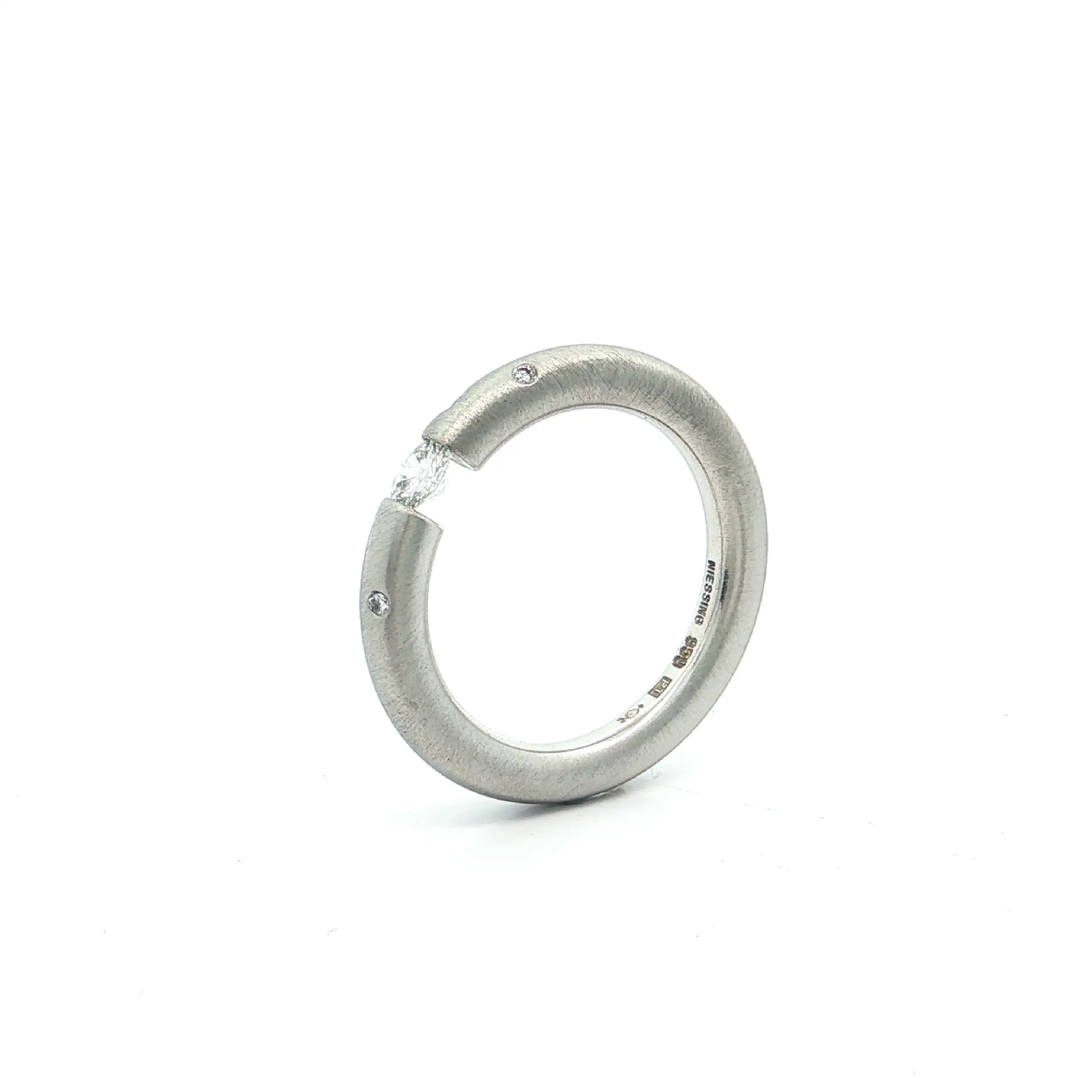 Spannring Platin von Niessing mit Brillanten Sternenhimmel