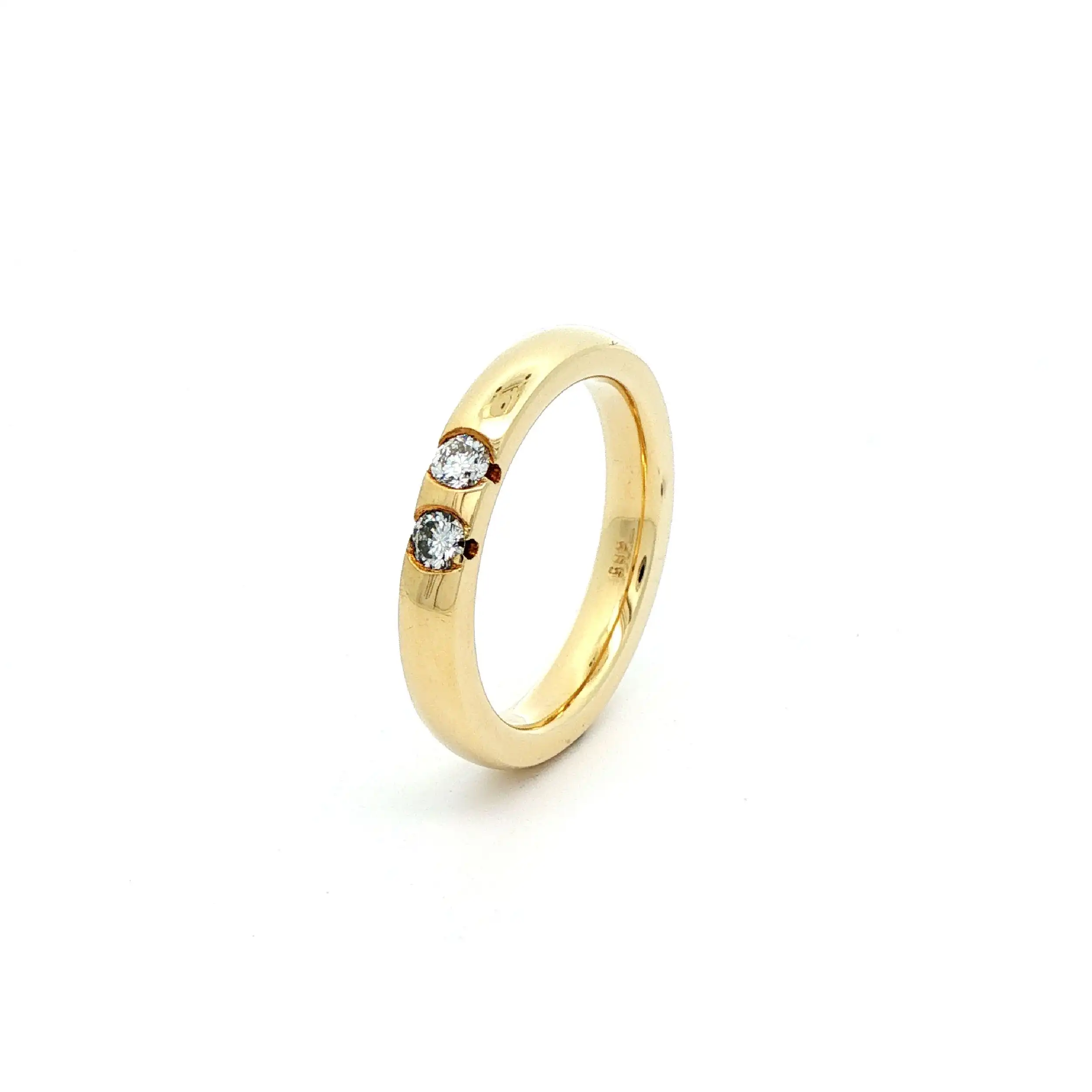 Ring Gelbgold mit 2 Brillanten Ring Gelbgold mit 2 Brillanten