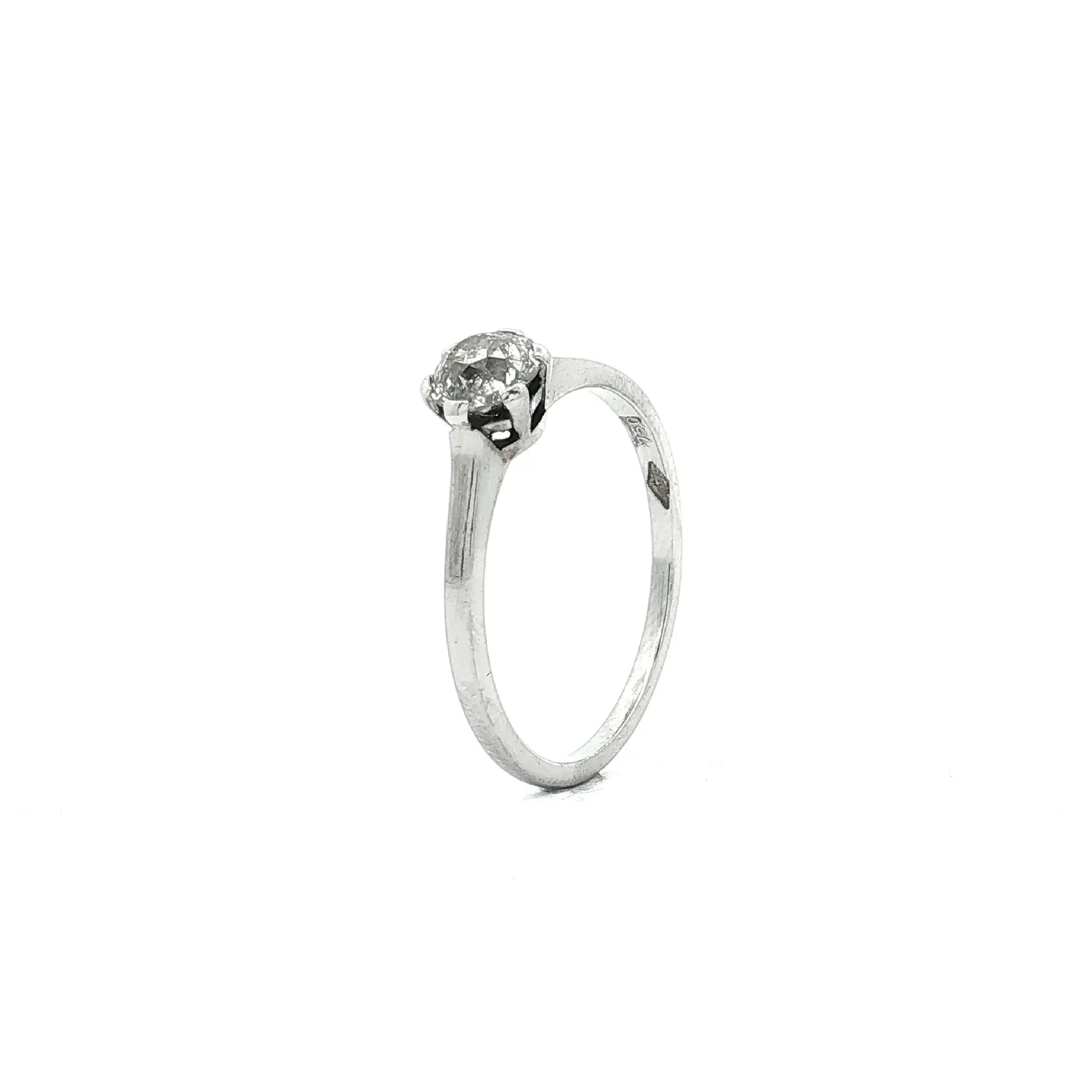 Ring Weißgold mit Brillant Altschliff