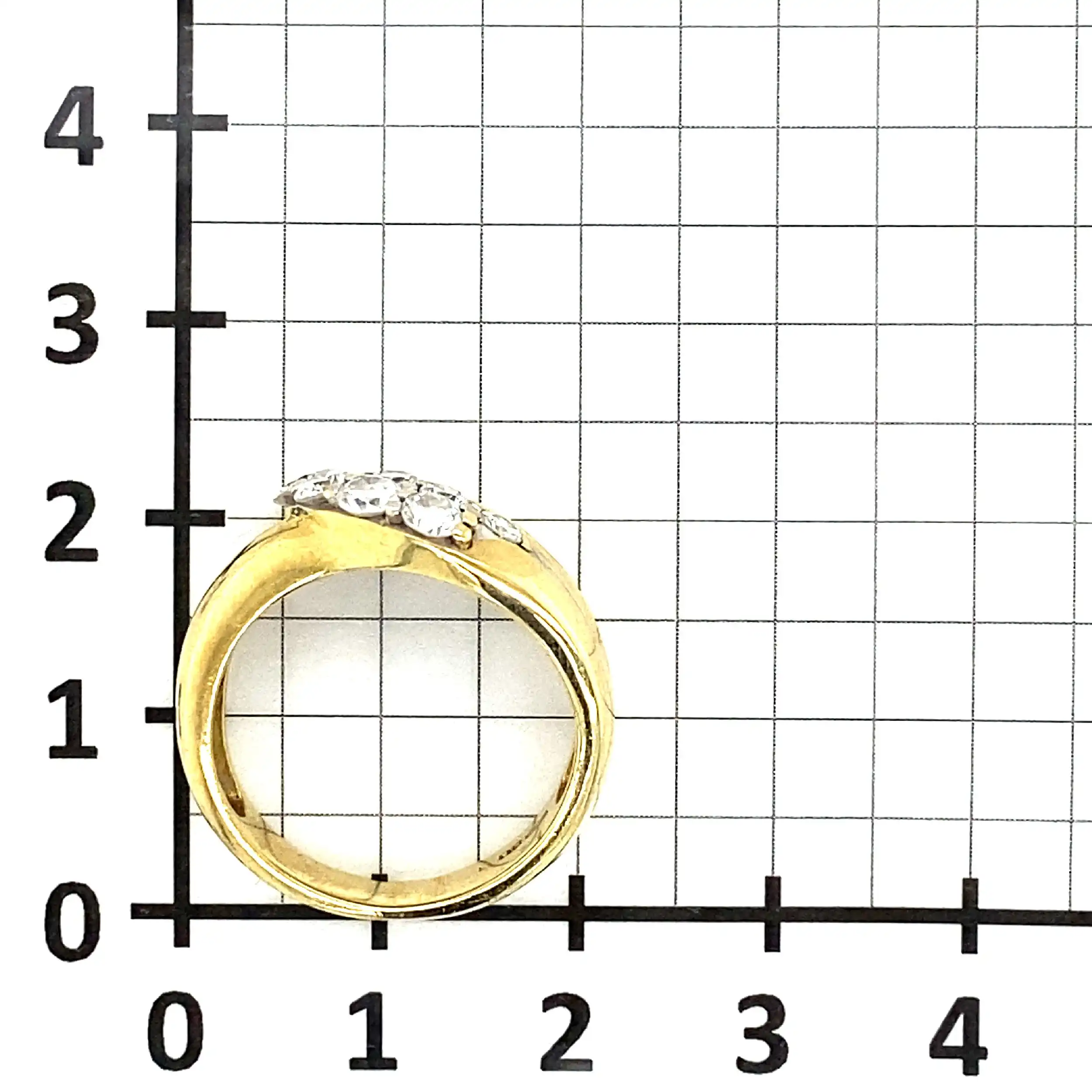 Ring Bicolor mit Brillanten mit 0,75 graviert Ring Bicolor mit Brillanten mit 0,75 graviert