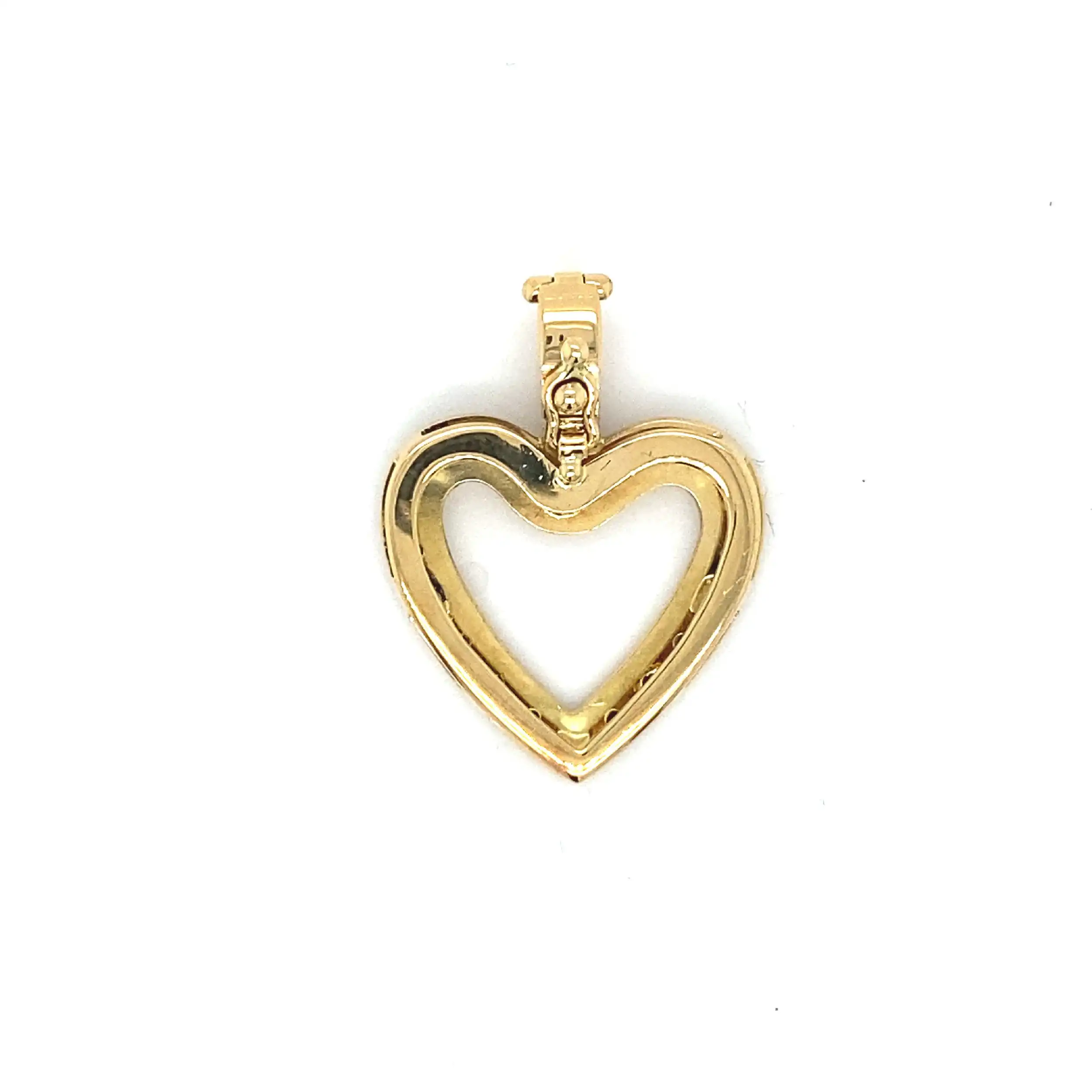 Herzanhänger Gelbgold Clip Herz mit Brillanten