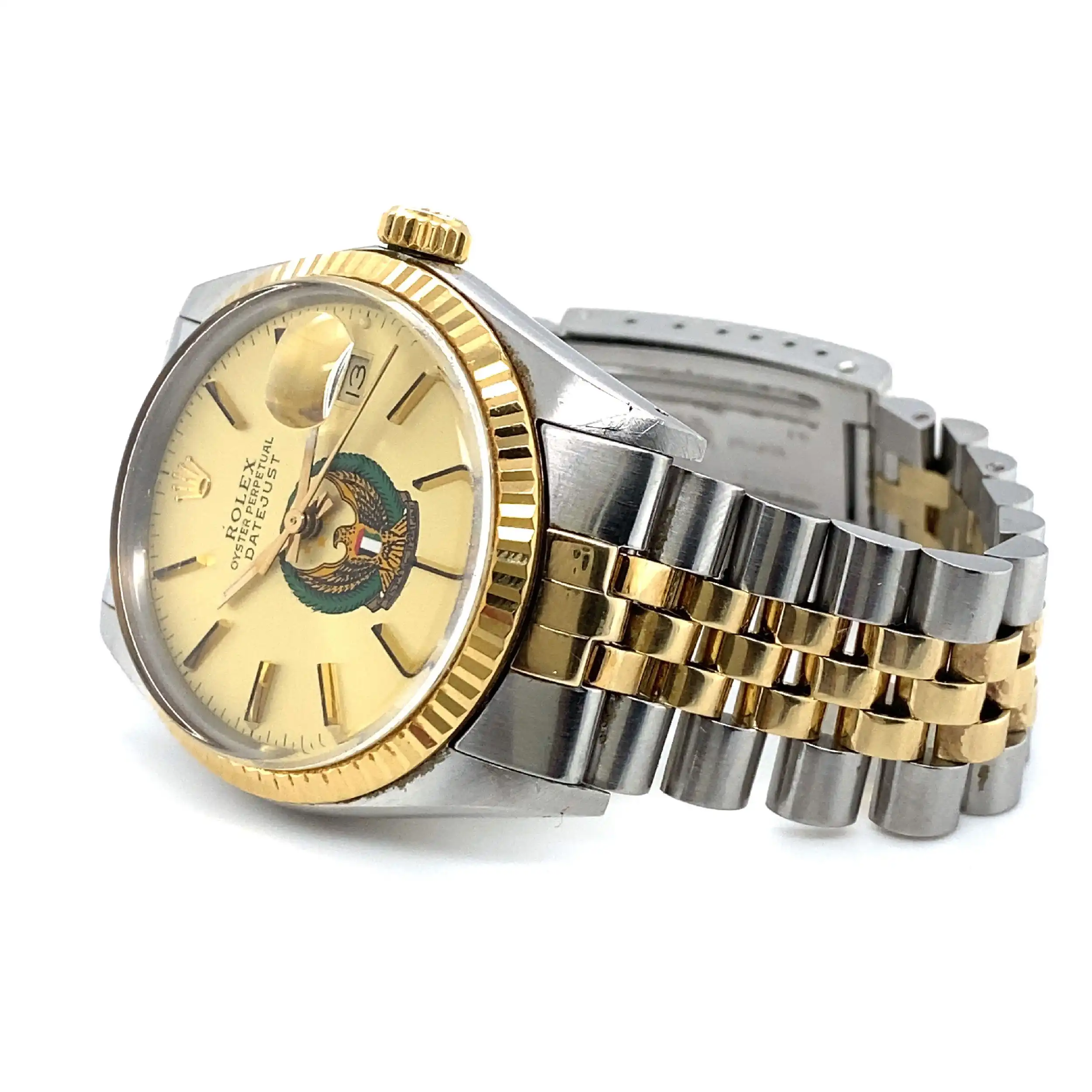 Herrenuhr Rolex Datejust mit UAE Quraishi Adler Military Ziffernblatt Herrenuhr Rolex Datejust mit UAE Quraishi Adler Military Ziffernblatt
