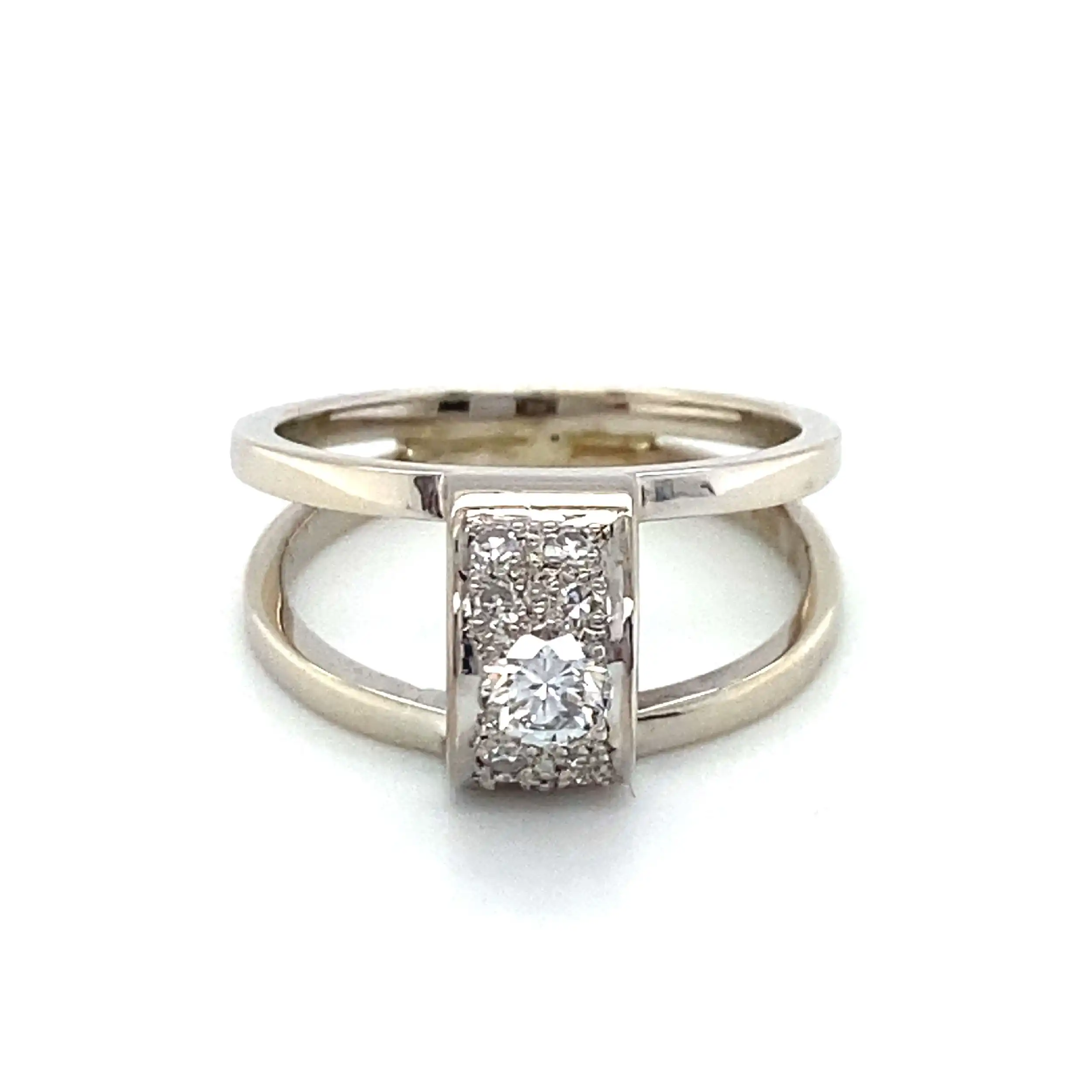 Ring Weißgold mit Brillanten und Diamanten Ring Weißgold mit Brillanten und Diamanten