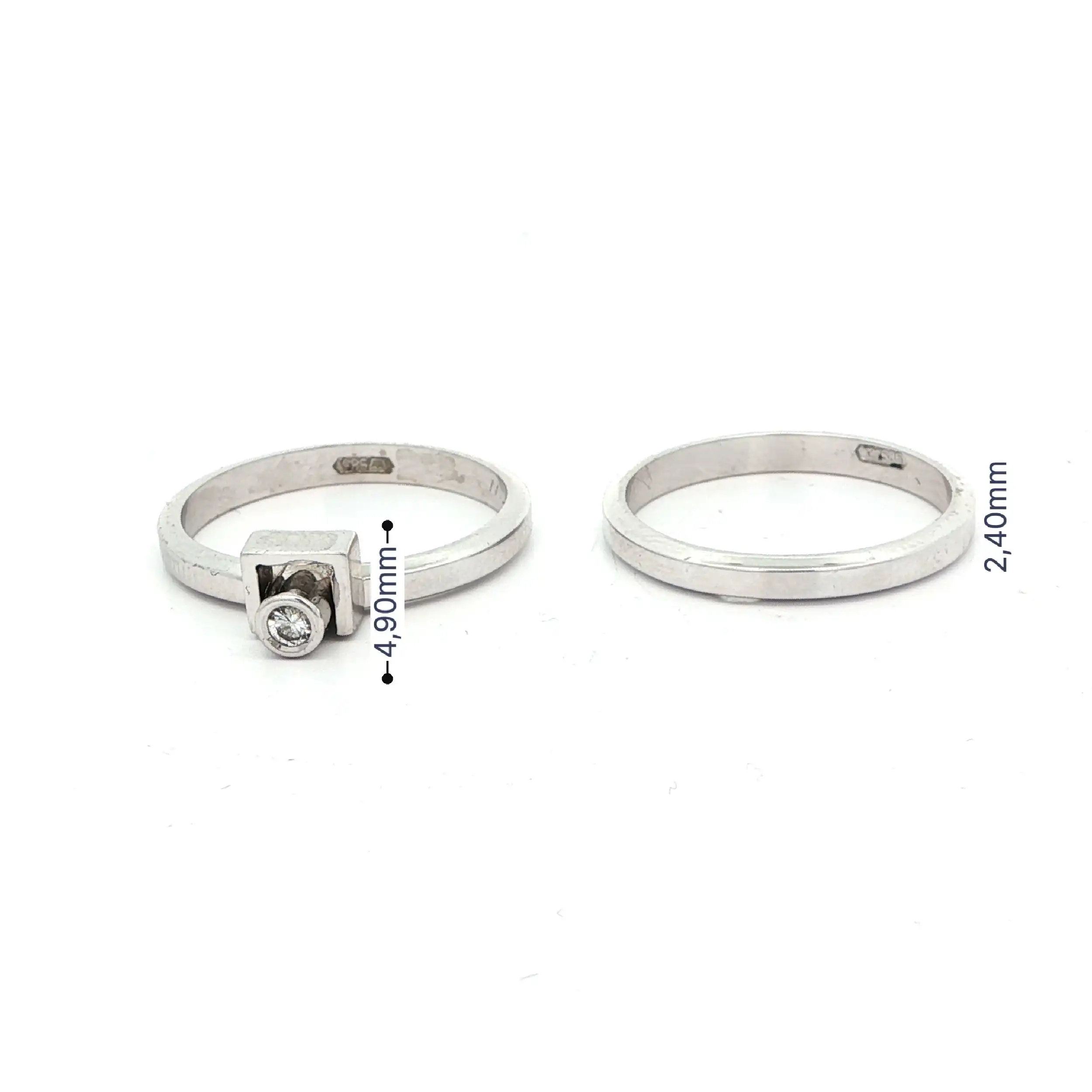 Ring Weißgold mit Brillant Ring Weißgold mit Brillant