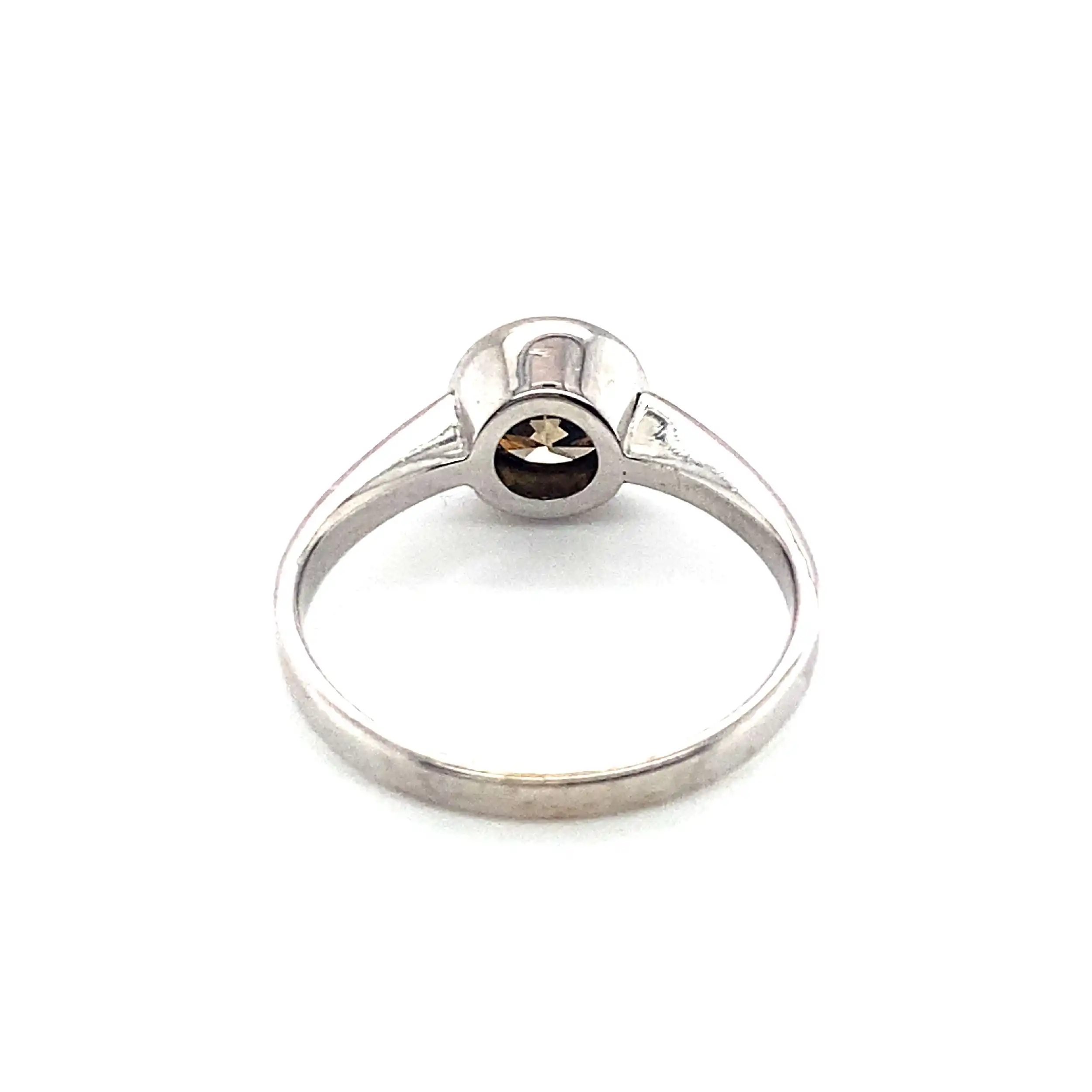 Ring Weißgold mit fancy braunem Brillant Ring Weißgold mit fancy braunem Brillant