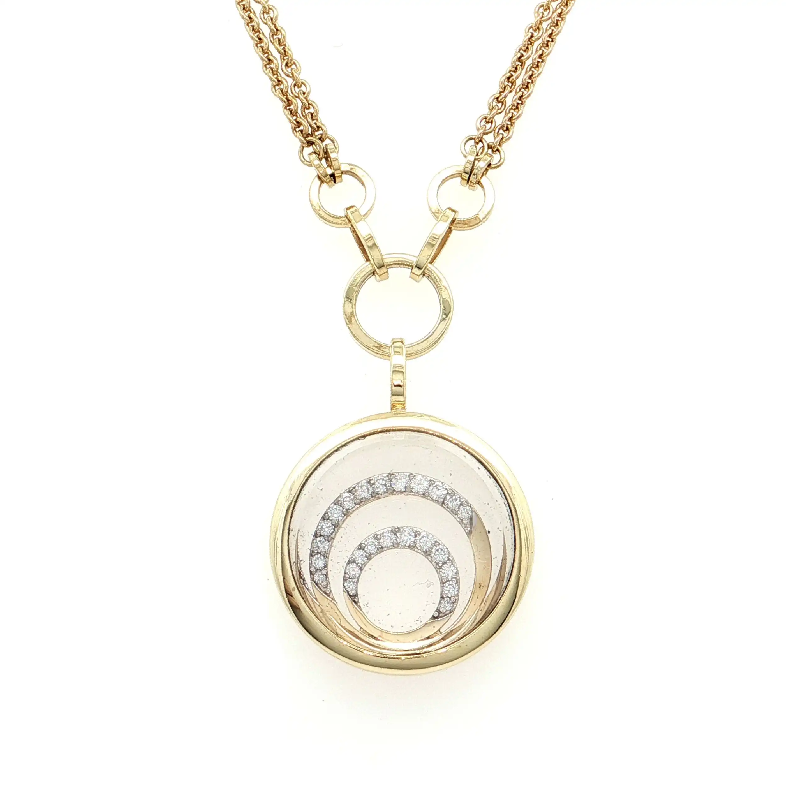 Collier Bicolor mit Brillanten