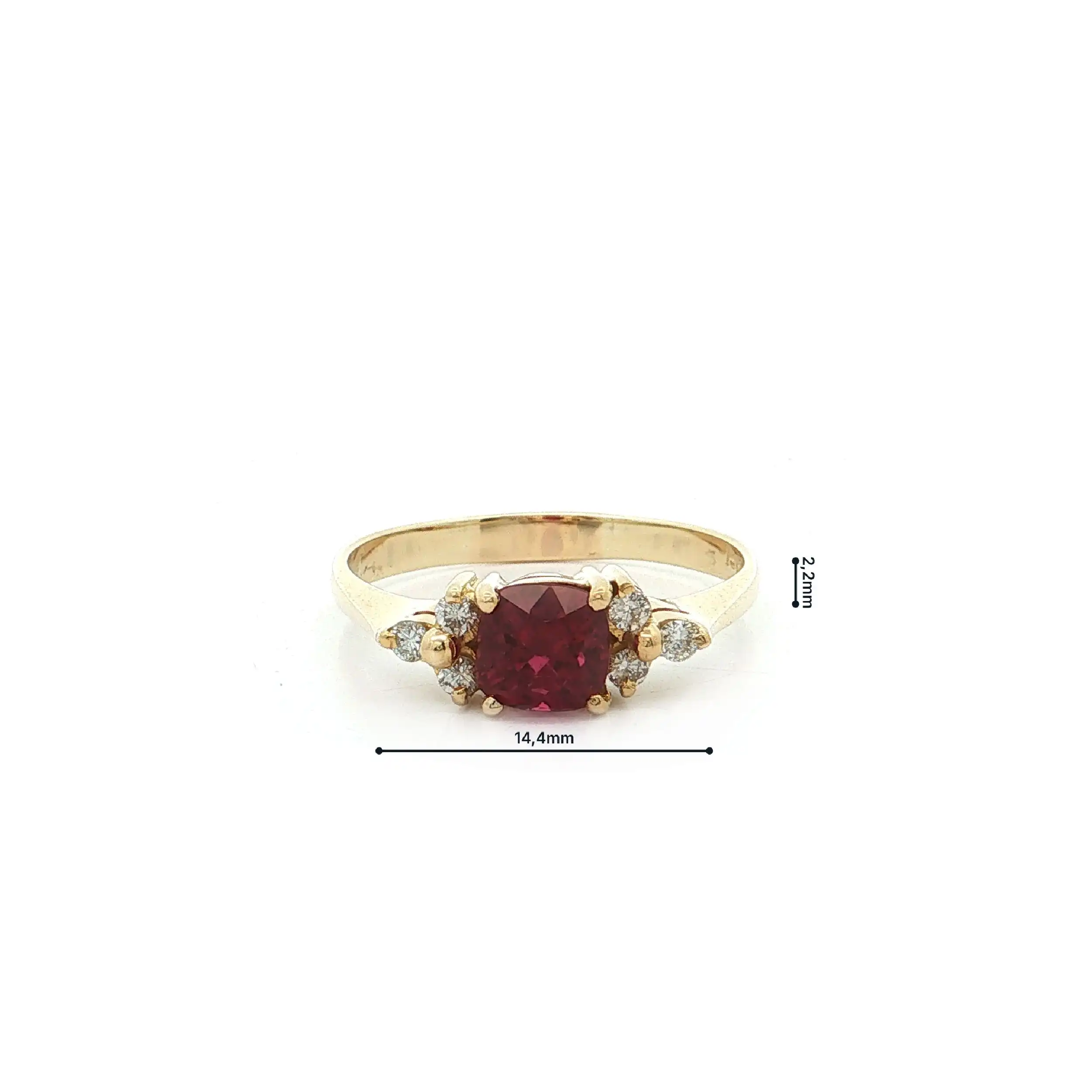Ring mit Brillanten und Spinell