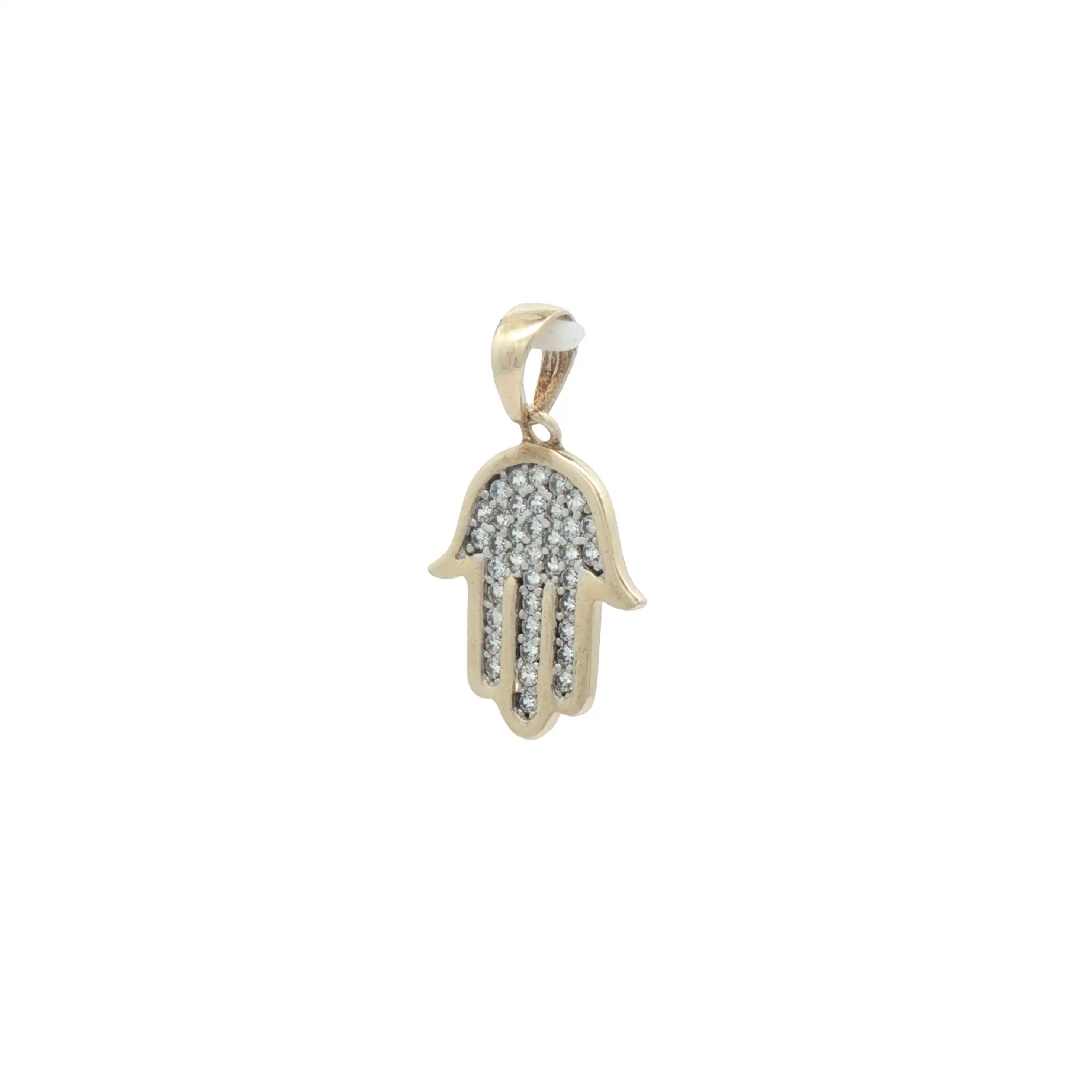 Anhänger Gelbgold mit Zirkonia Hand der Fatima