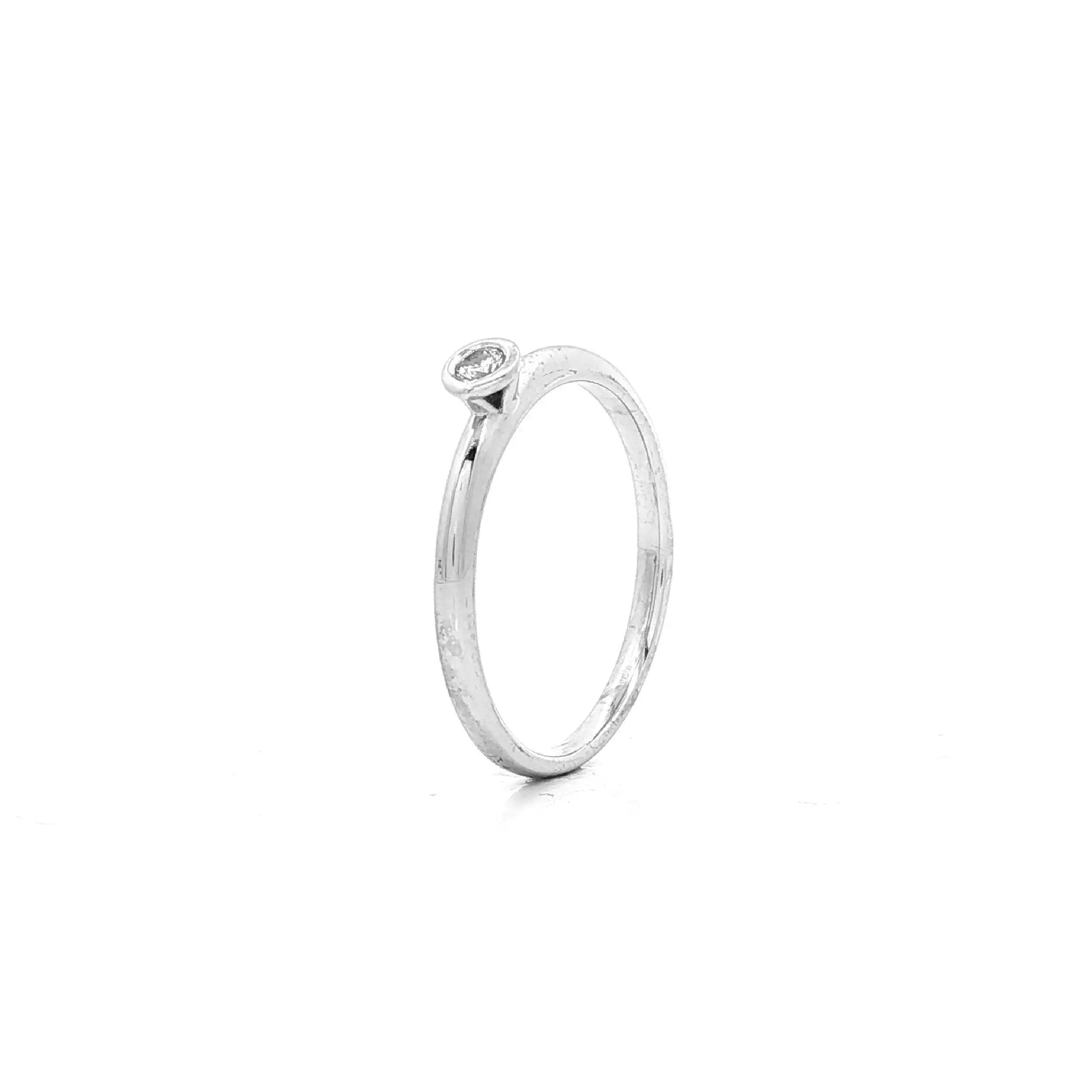 Ring Weißgold mit Solitär Brillant Ring Weißgold mit Solitär Brillant