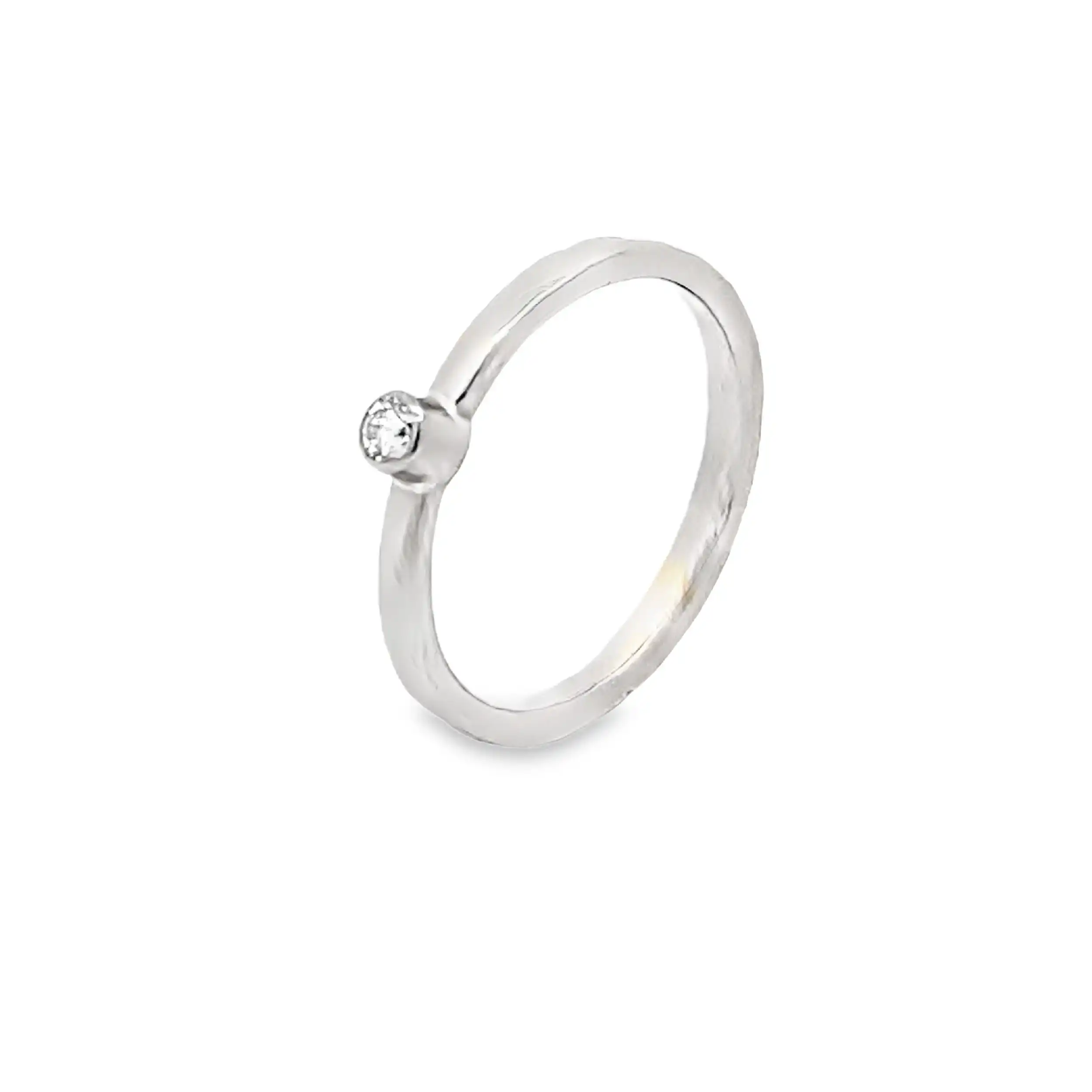 Ring Weißgold mit Brillant Solitär Ring Weißgold mit Brillant Solitär