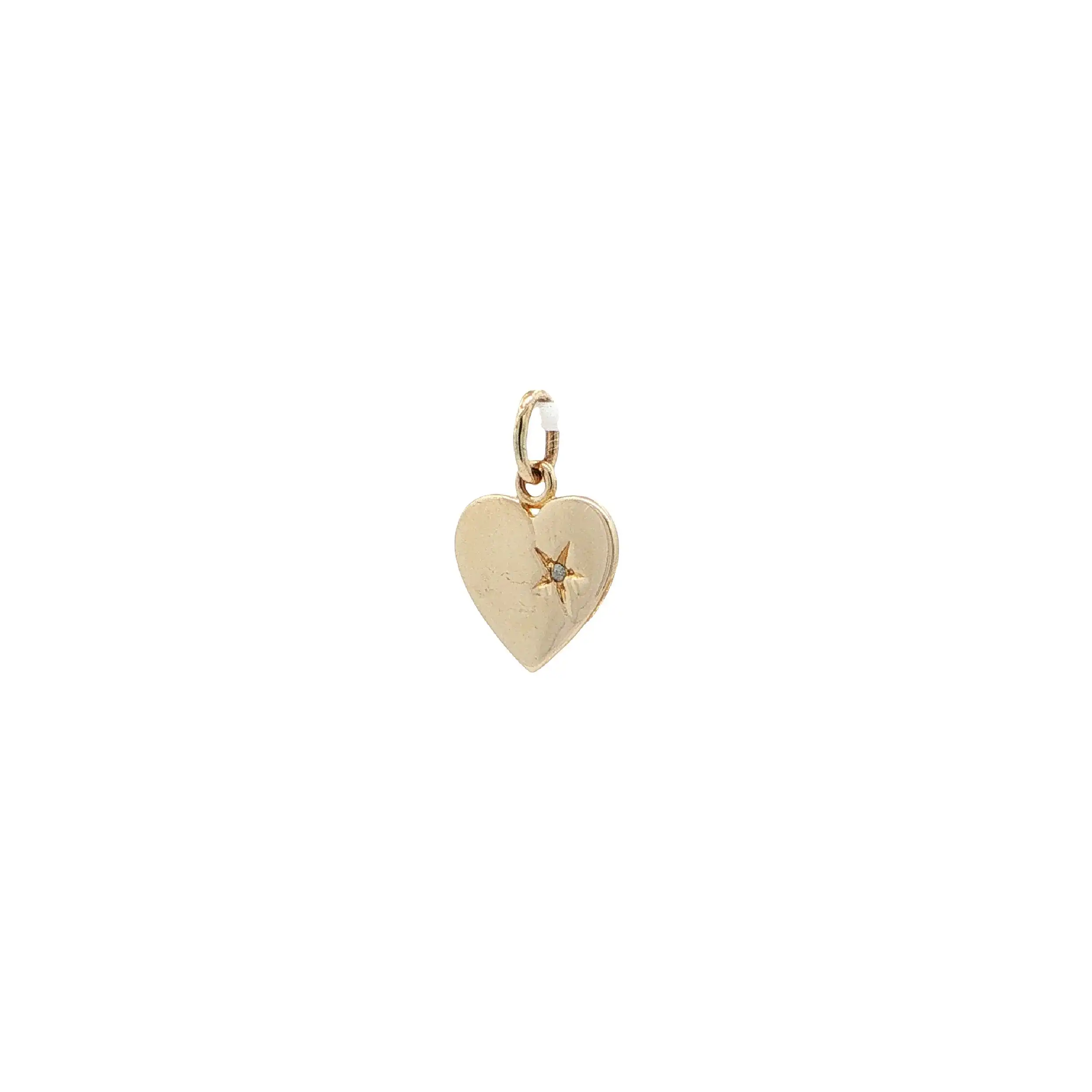 Anhänger Gelbgold Herz mit Diamant