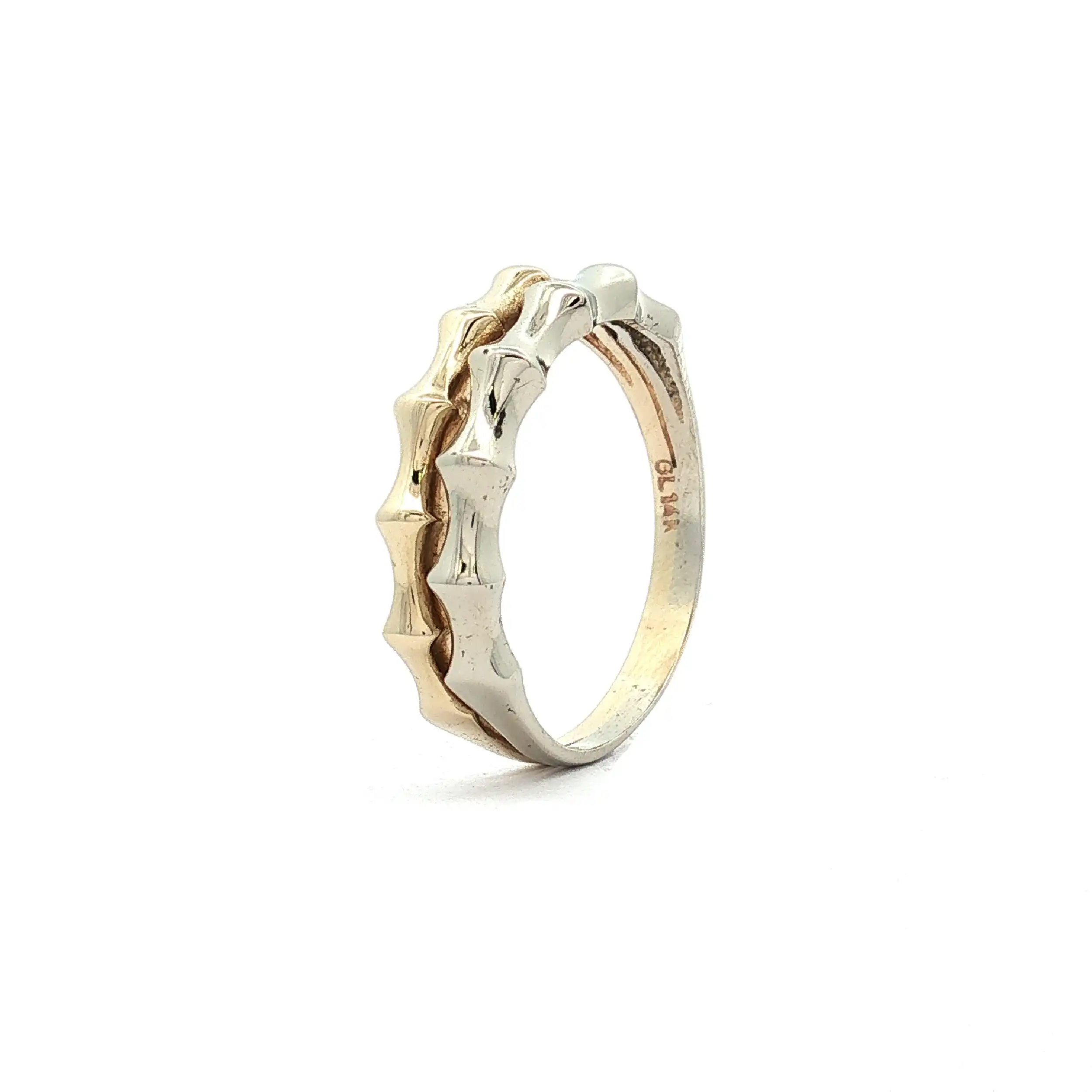Ring Bicolor im Bambus Design