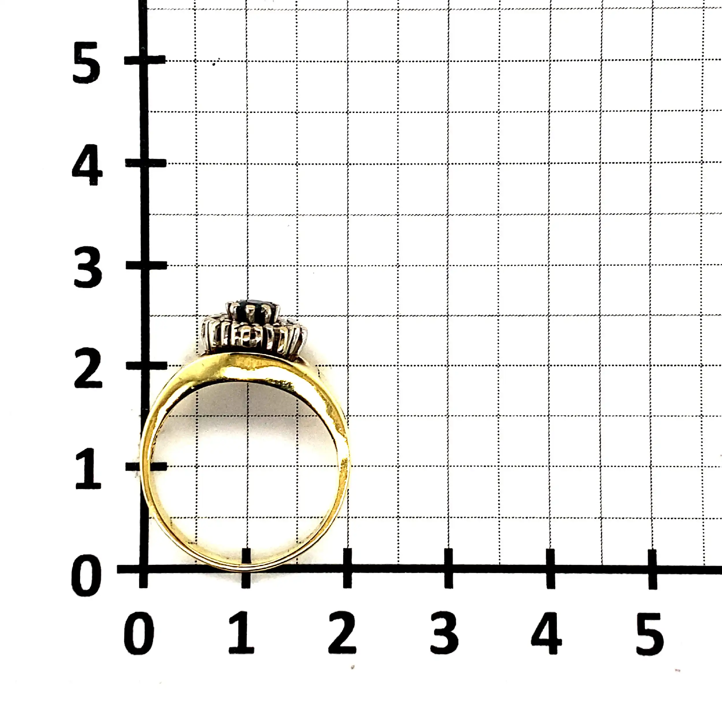 Ring Bicolor mit Saphir und Brillanten