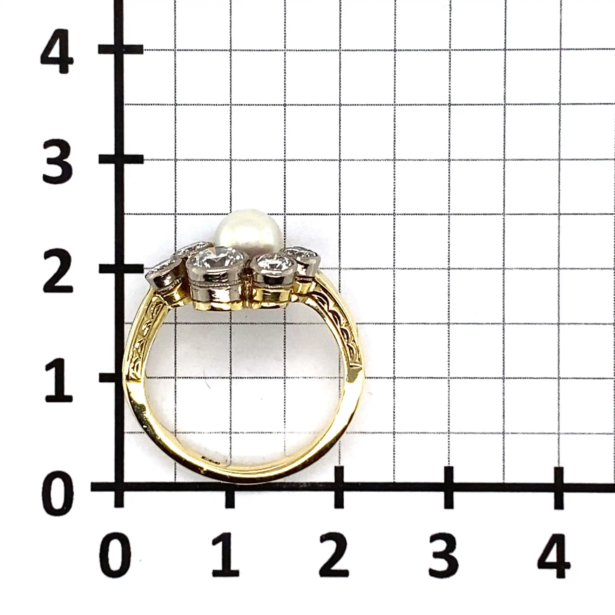Ring Bicolor mit Perle & Brillanten Ring Bicolor mit Perle & Brillanten