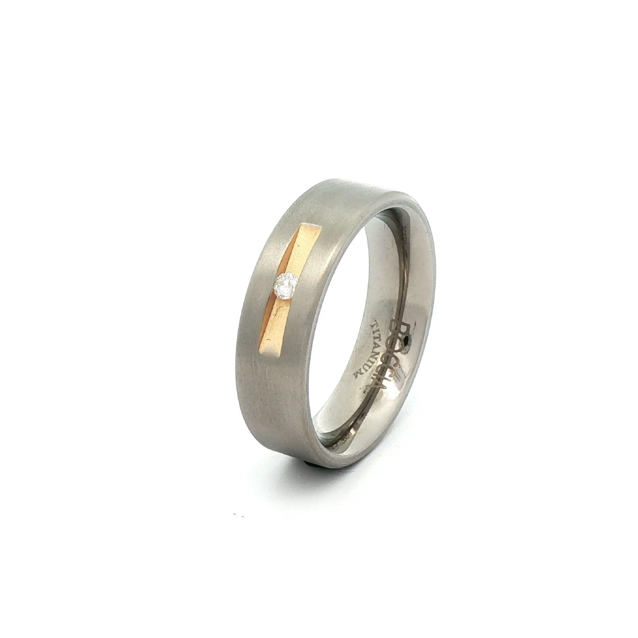Ring Silber Boccia Titan mit Brillant
