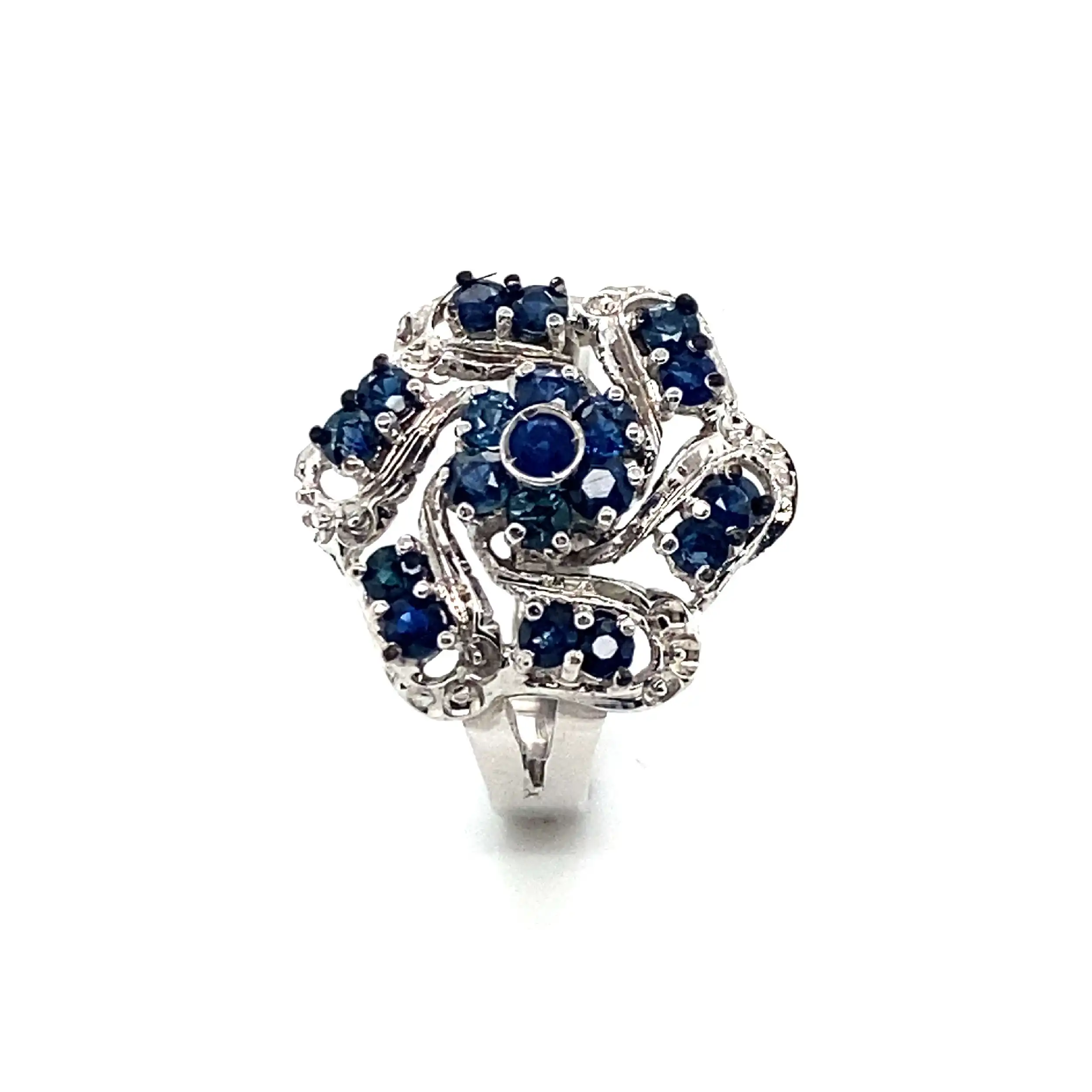 Ring Weißgold mit Saphiren Ring Weißgold mit Saphiren