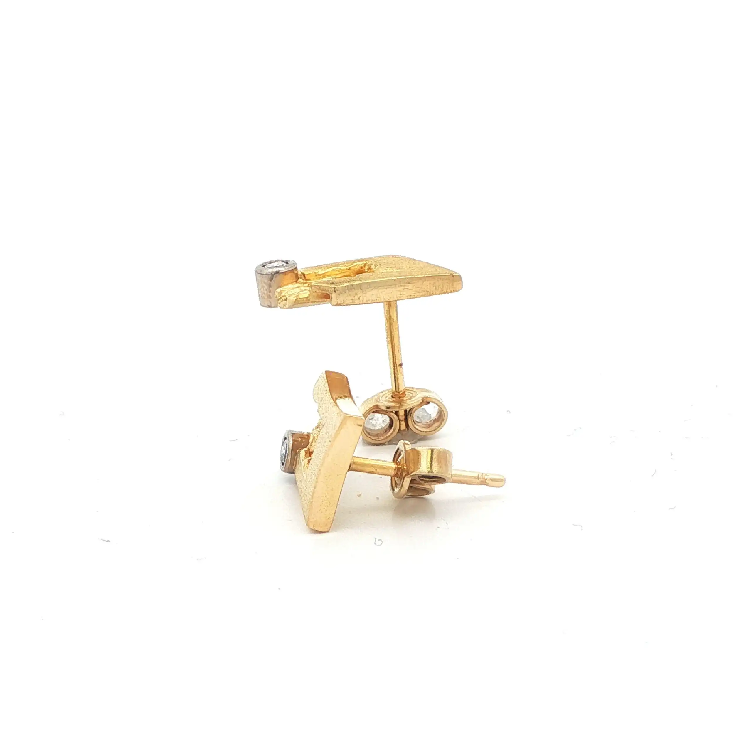 Ohrstecker Bicolor mit Brillanten Ohrstecker Bicolor mit Brillanten