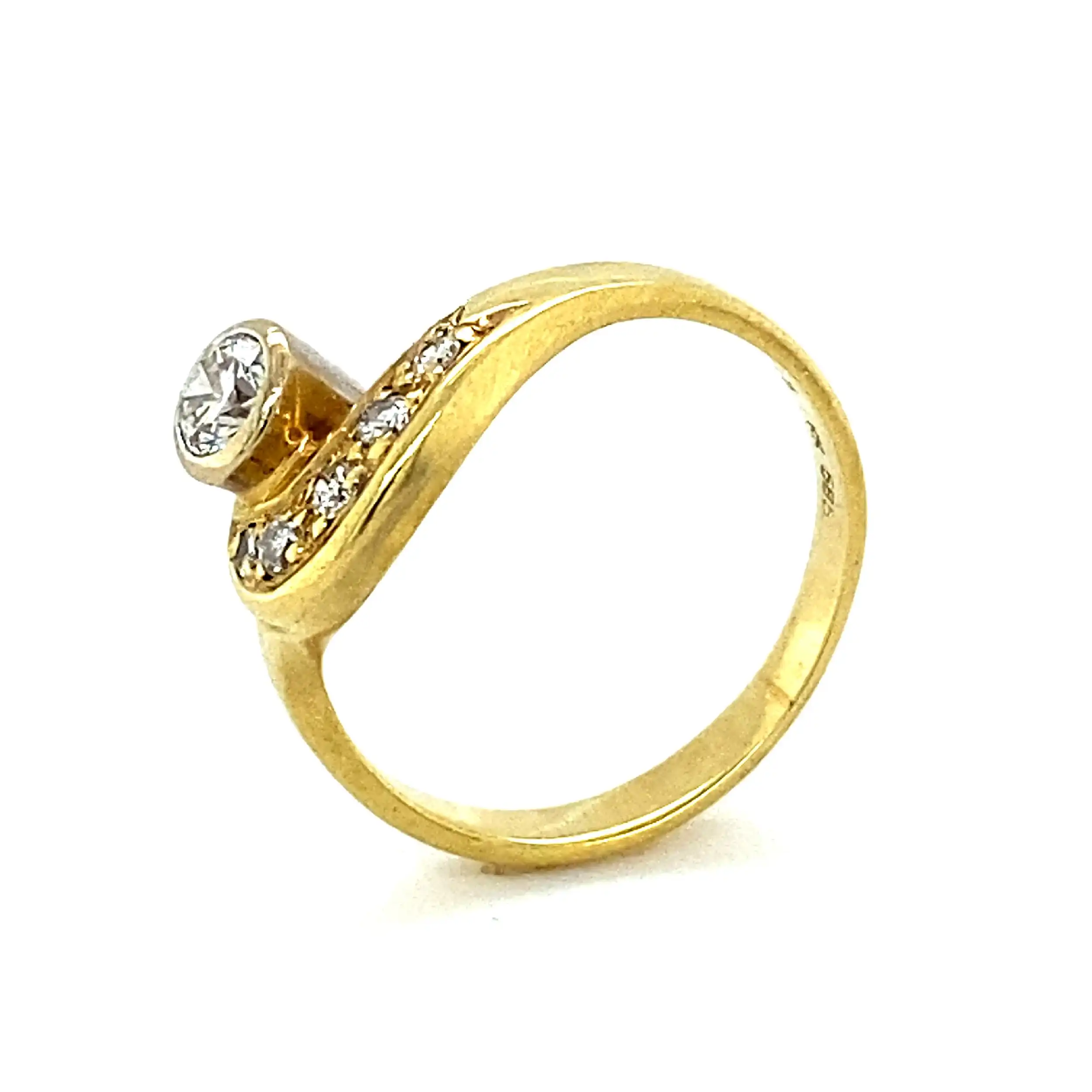 Ring Bicolor mit Brillanten, graviert mit 0,335ct Ring Bicolor mit Brillanten, graviert mit 0,335ct