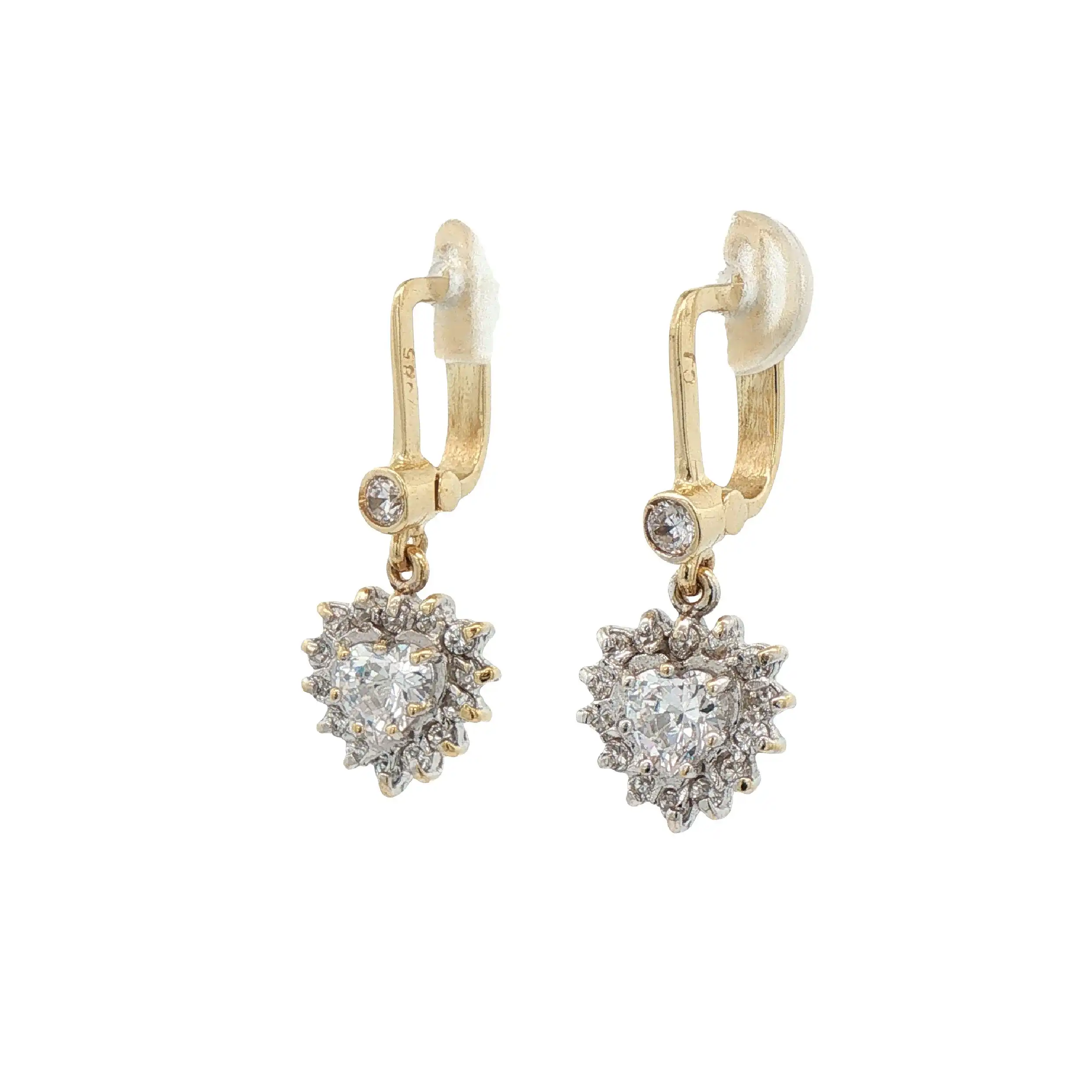 Ohrringe Bicolor mit Zirkonia Ohrringe Bicolor mit Zirkonia