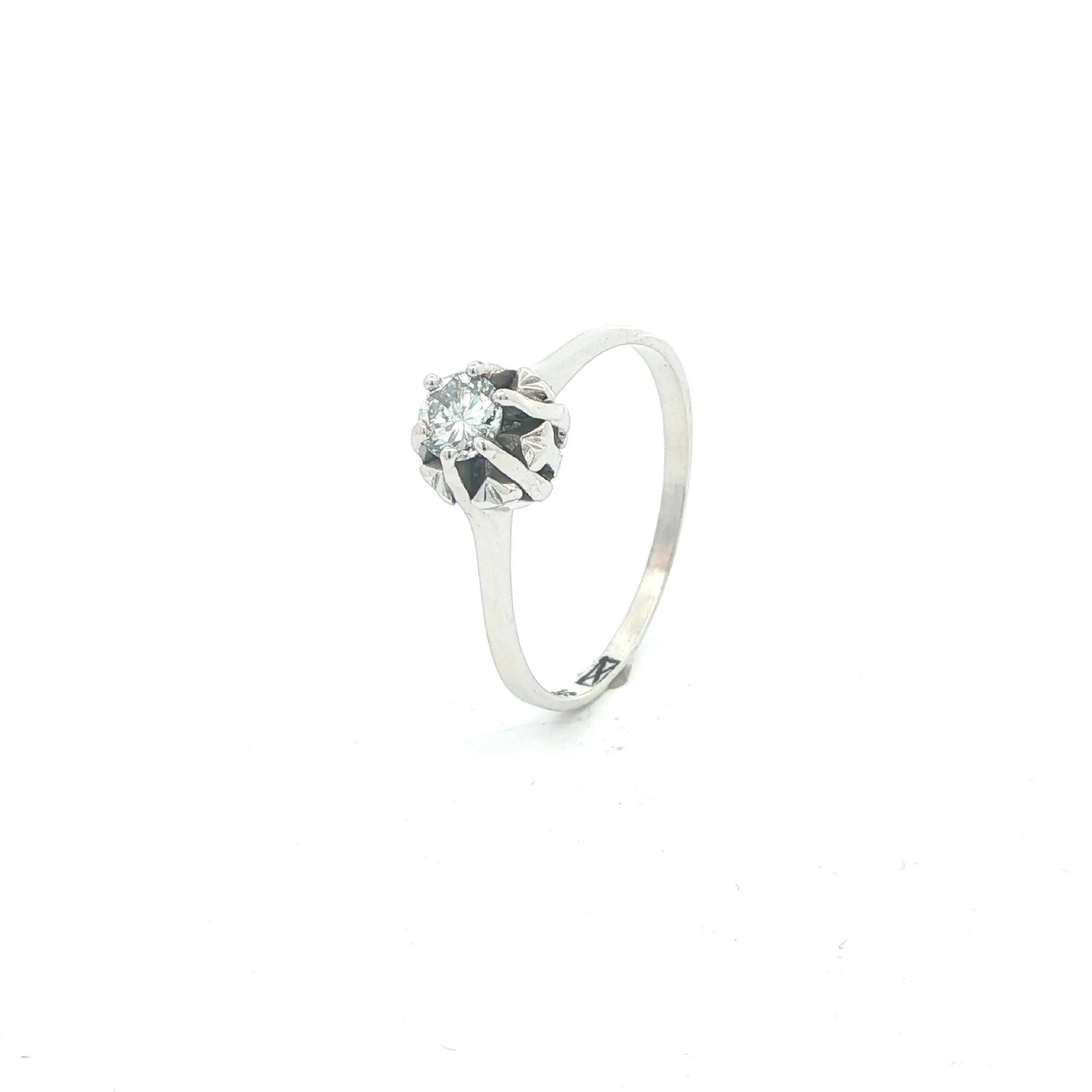 Ring Weißgold mit Brillant Solitär