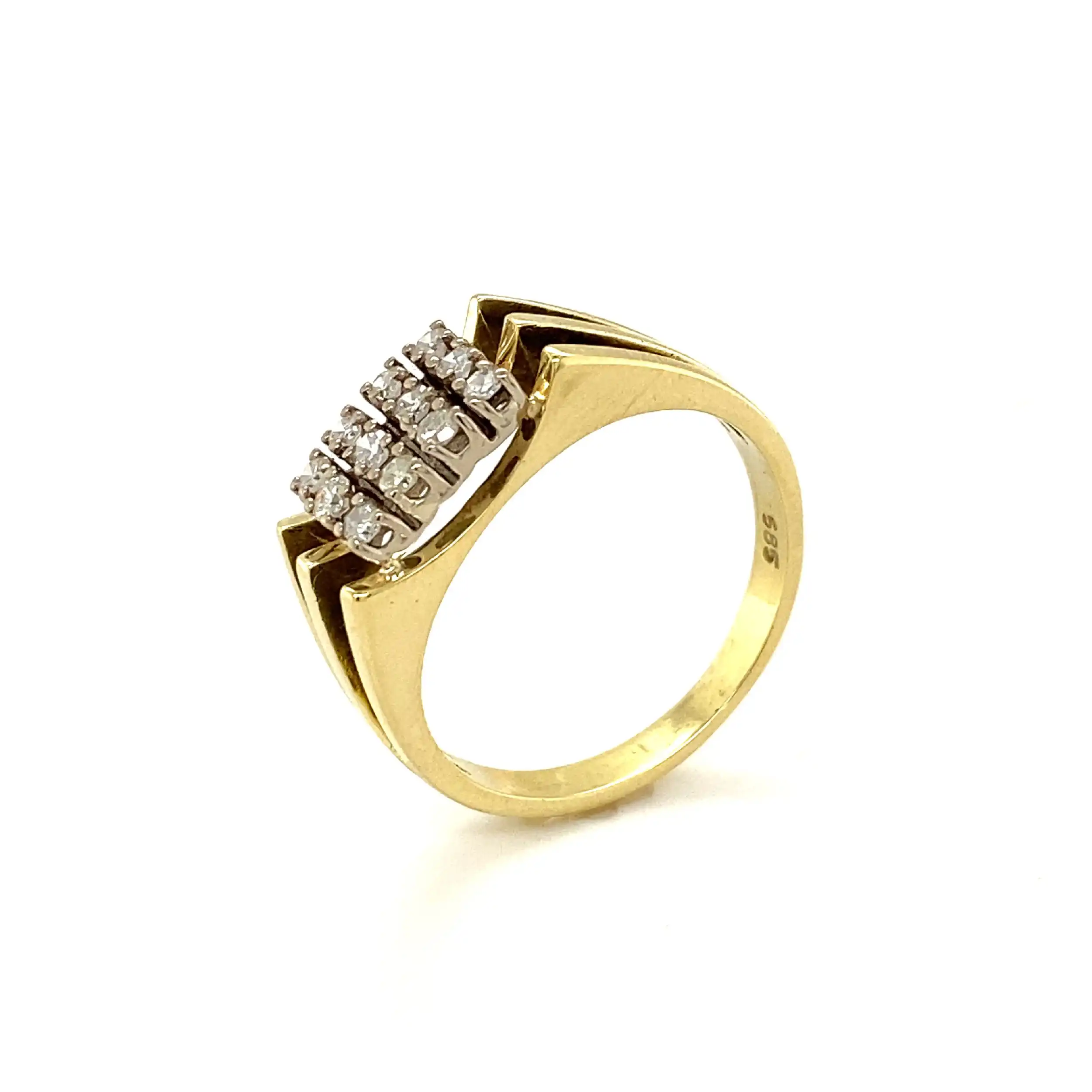 Ring Bicolor mit Diamanten Ring Bicolor mit Diamanten