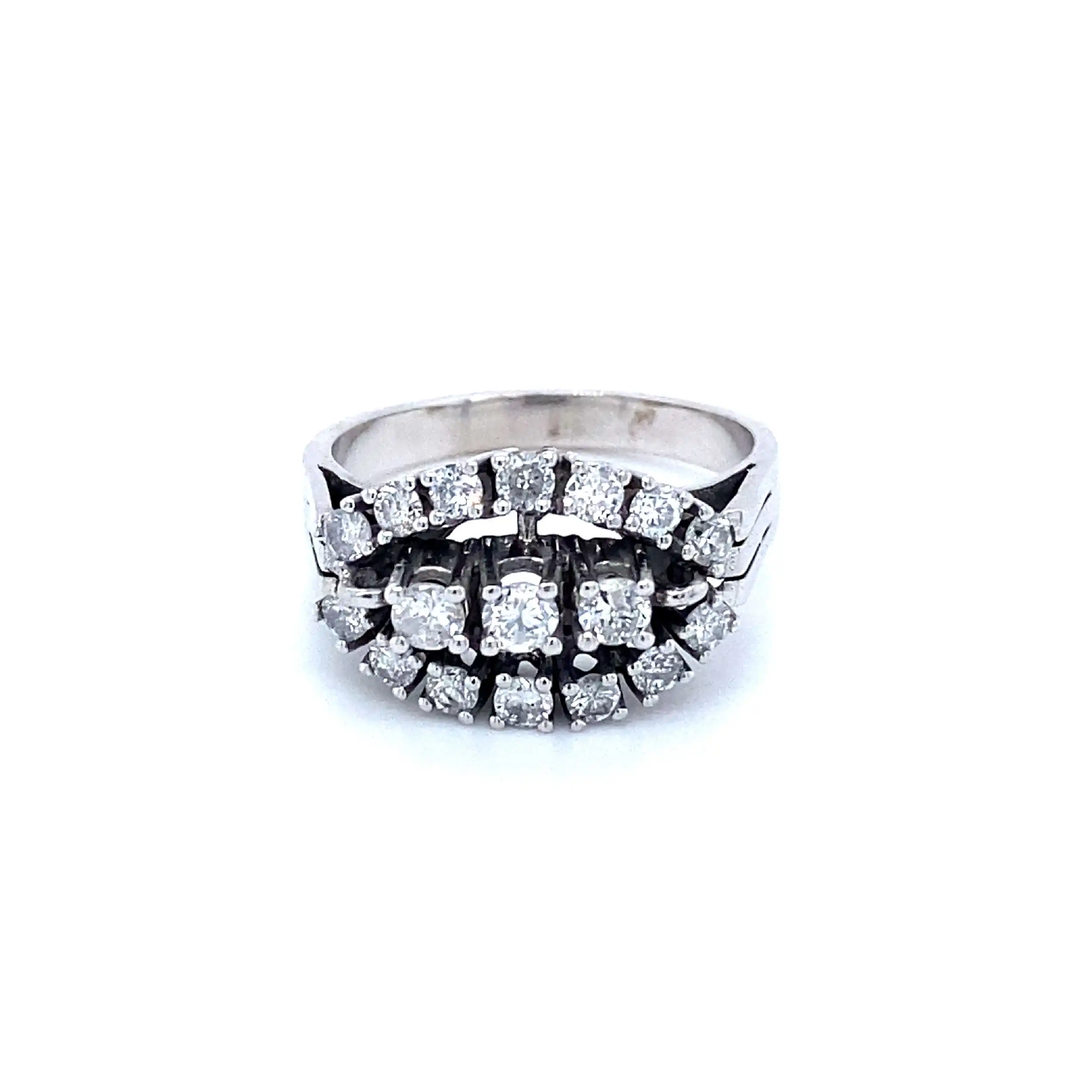 Ring Weißgold mit Brillanten, graviert mit 1,00ct Ring Weißgold mit Brillanten, graviert mit 1,00ct