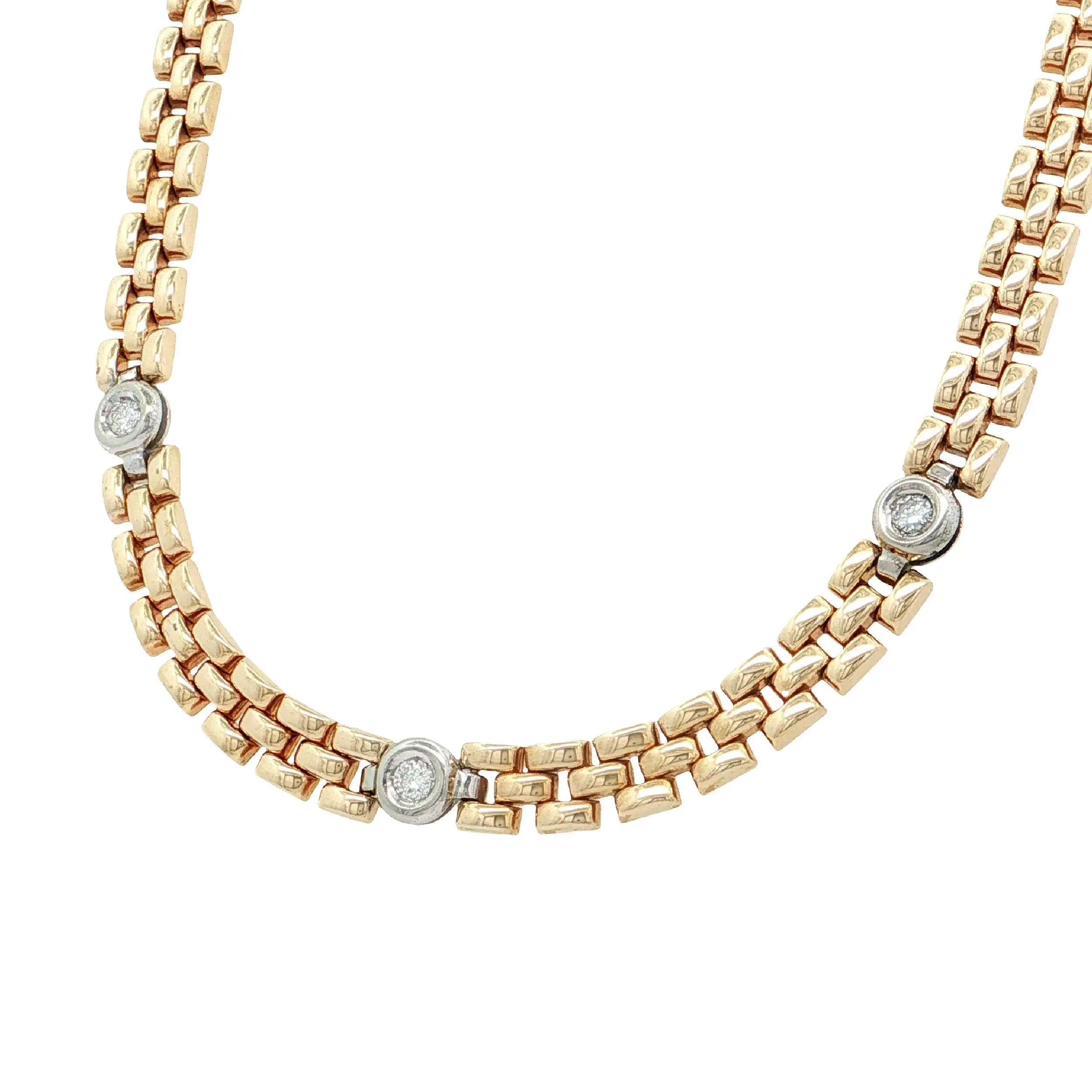 Collier Bicolor mit Brillanten Collier Bicolor mit Brillanten