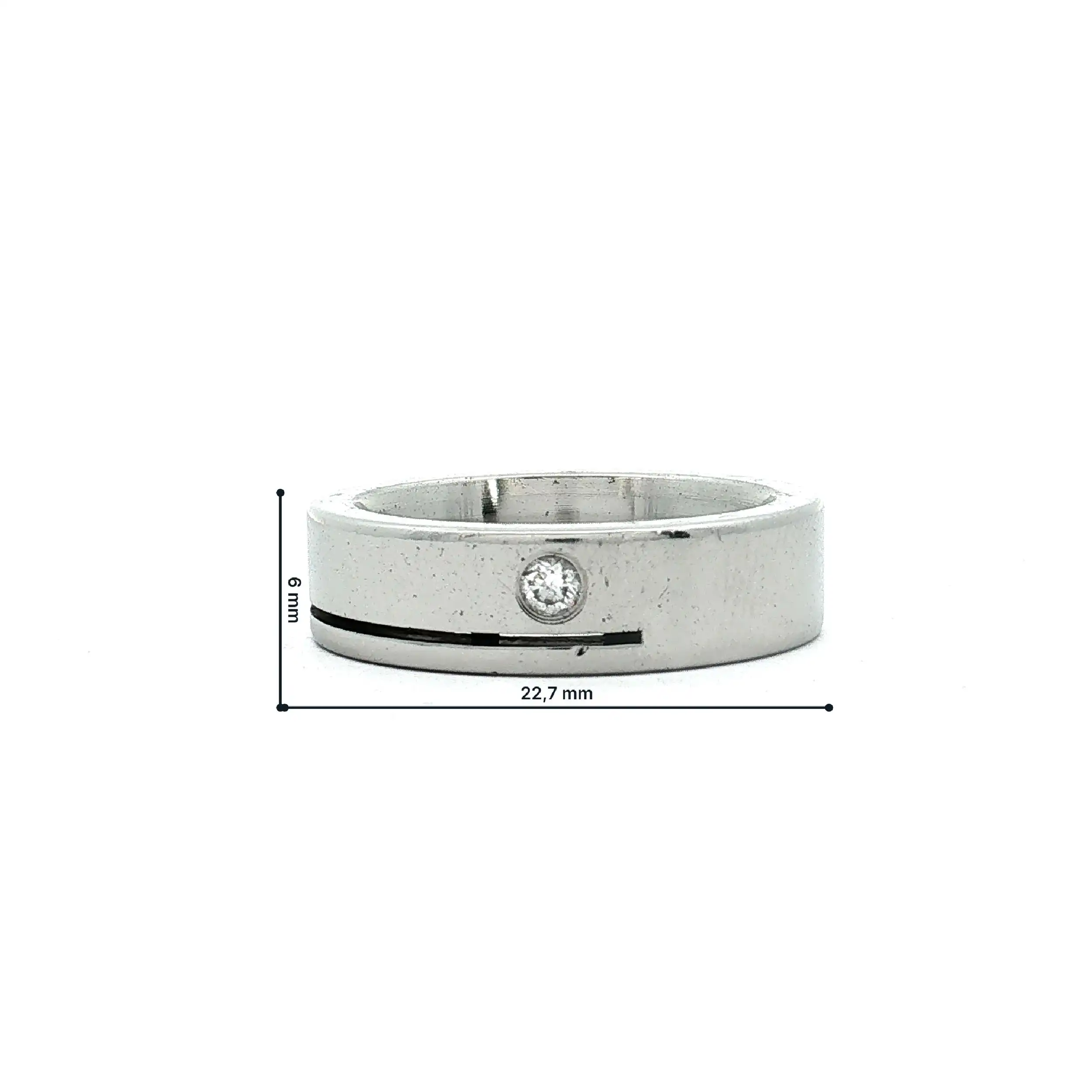 Stahlring XEN mit BRill 0,05ct