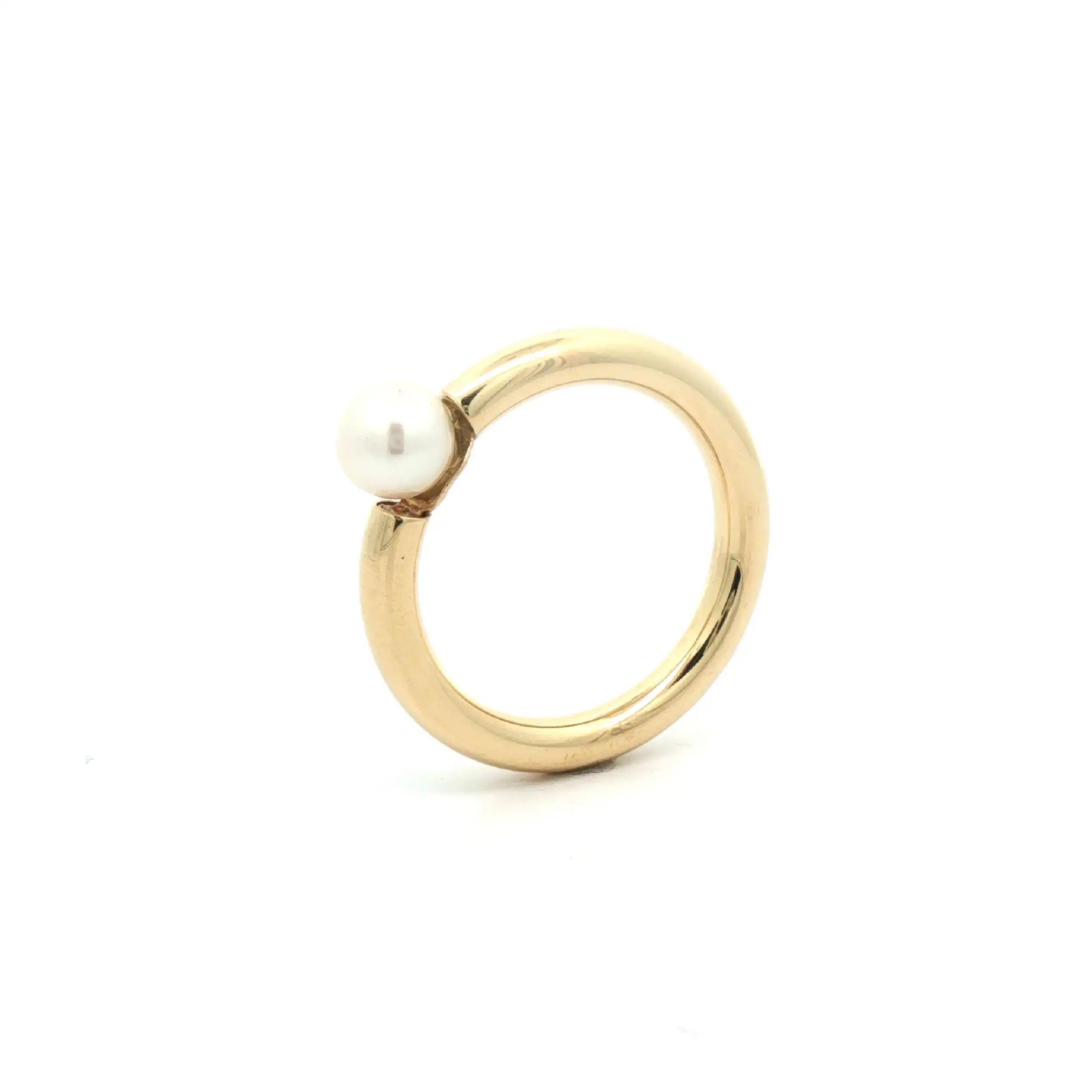 Ring Gelbgold mit Perle
